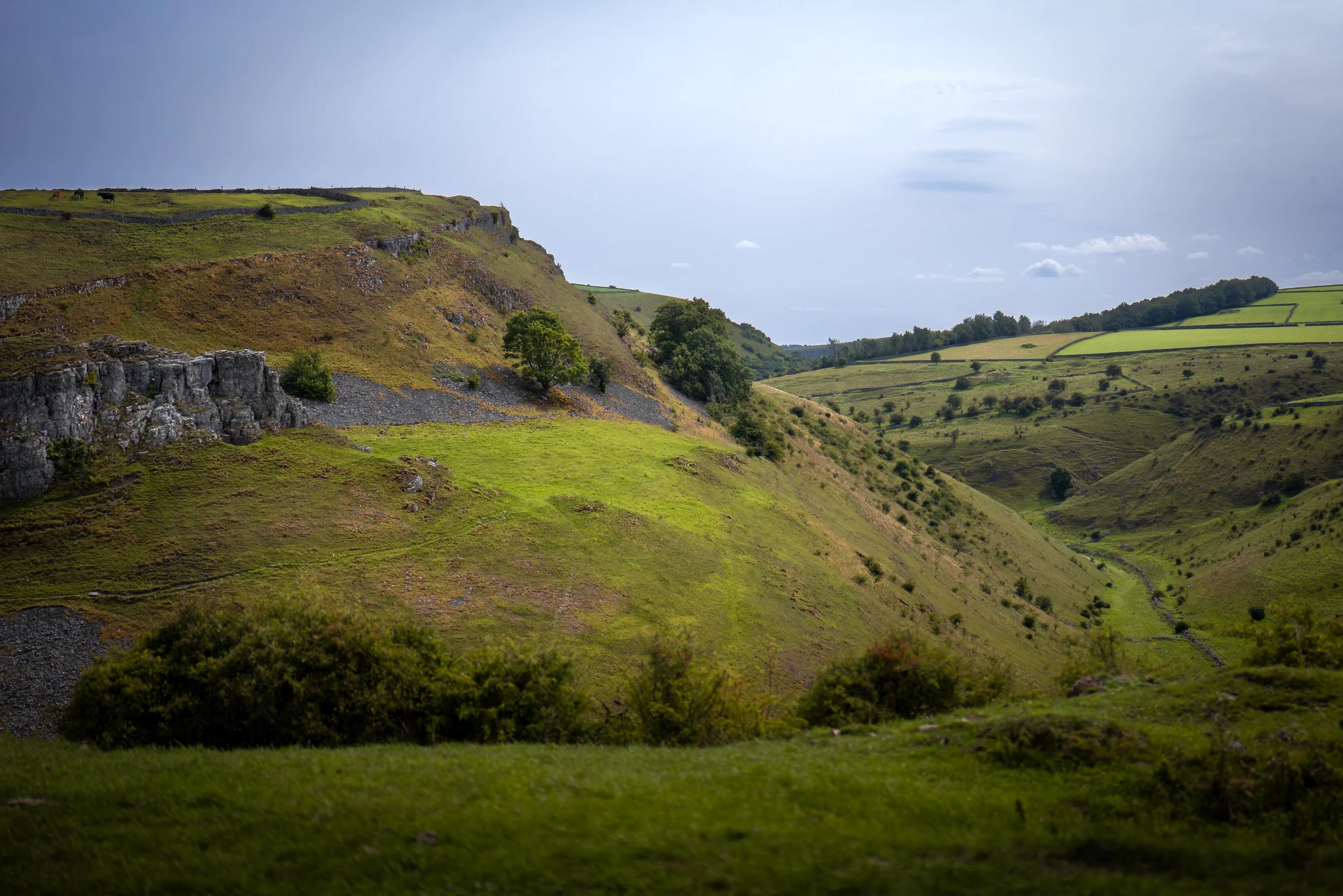 Peter's Stone, or Gibbet Rock, the limestone knoll where Derbyshire's last remaining gibbet was located. Litton, Derbyshire.