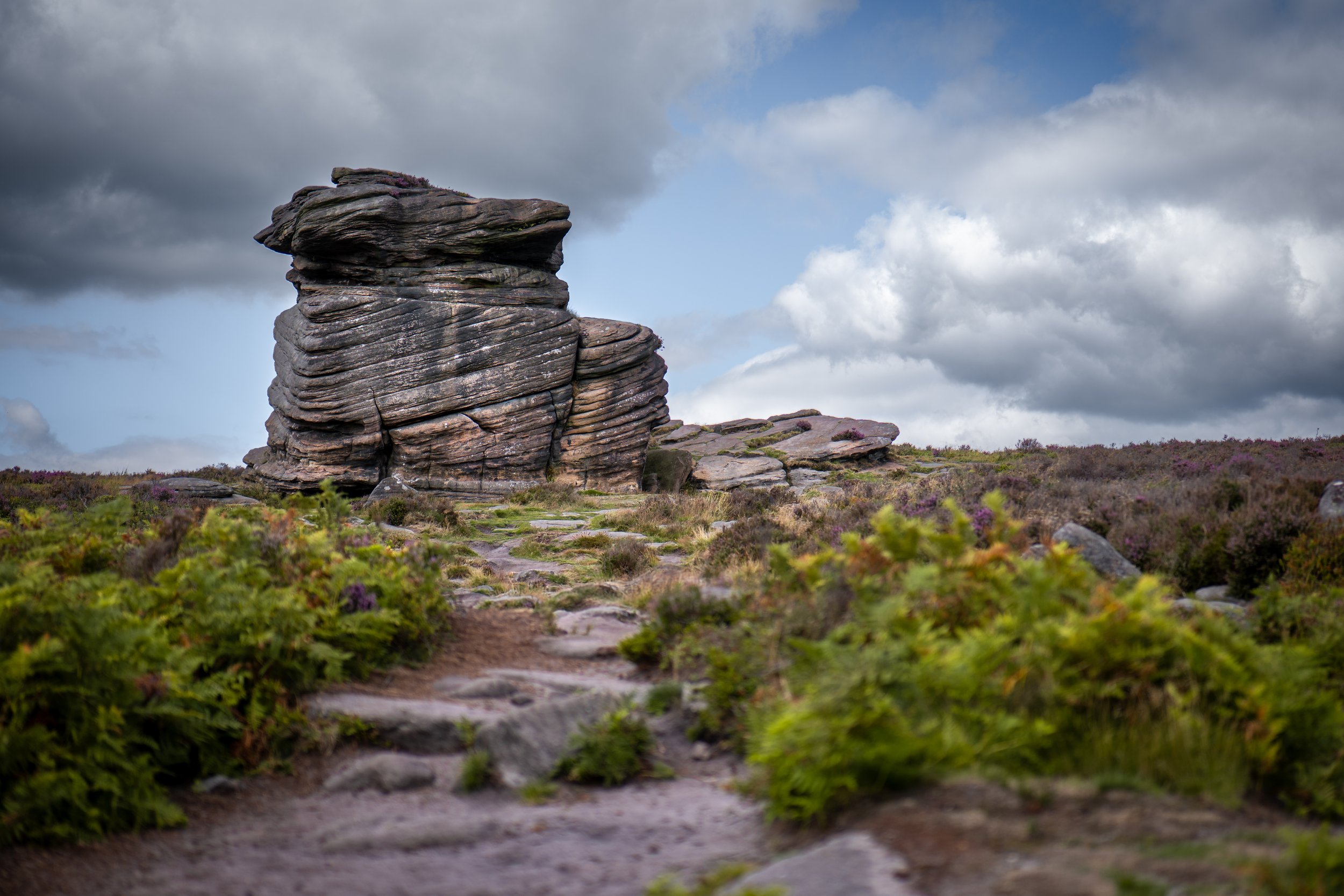 Mother Cap, site of Druidic fires and rituals. Millstone Edge, Derbyshire. 