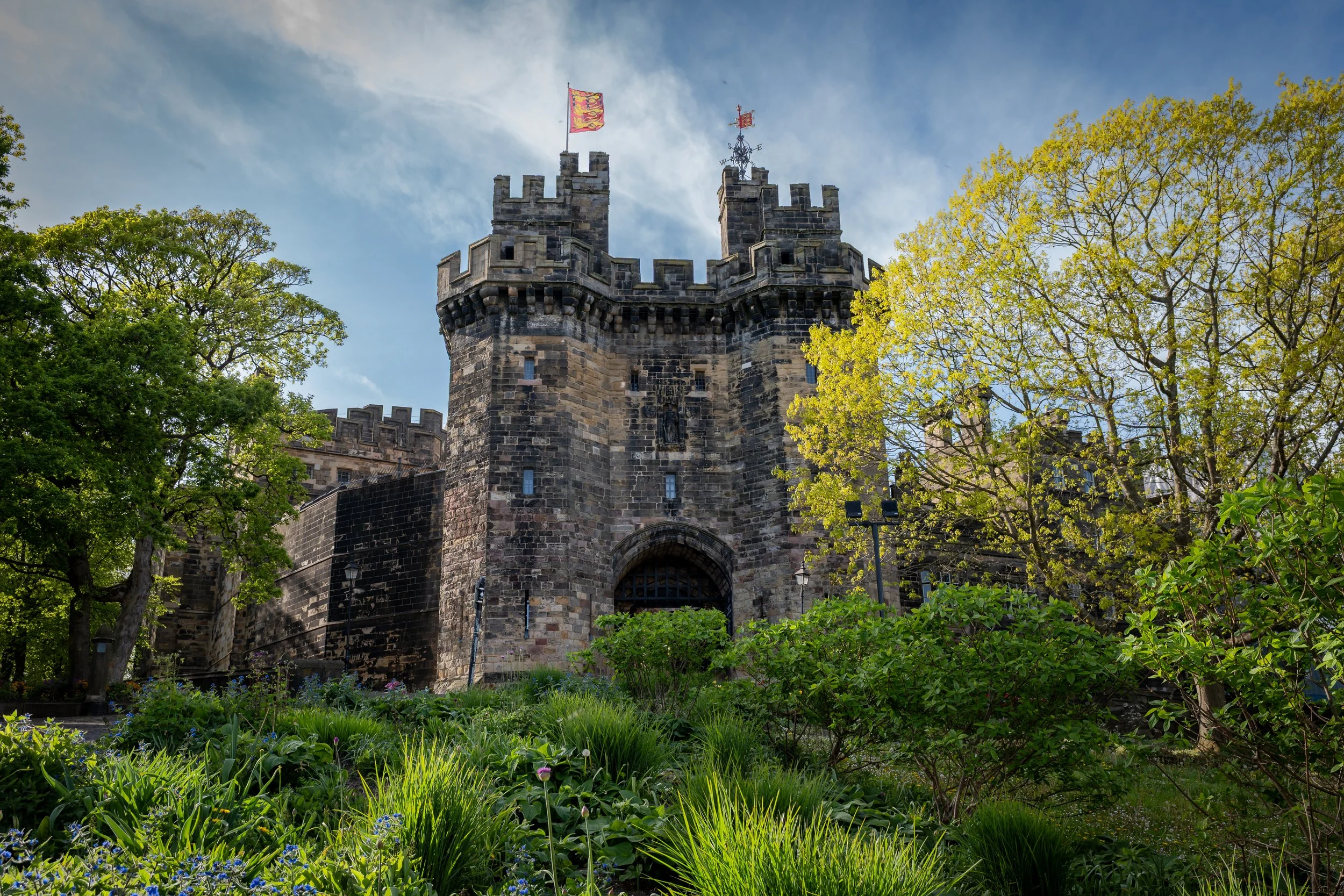 Lancaster Castle, where the eleven Pendle witches were imprisoned while awaiting trial. Lancashire.