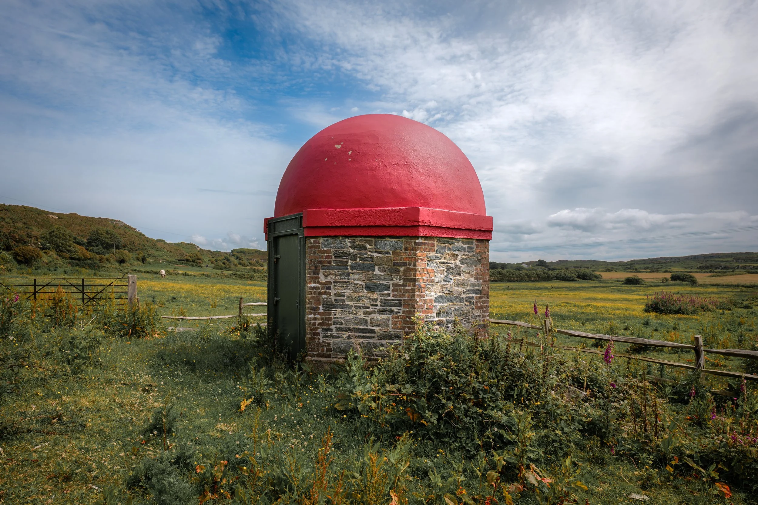 Ffynnon y Wrach, a ninteteenth-century municipal waterworks building more commonly known as the witches' well or fairies' well. Holyhead, Anglesey, Wales.