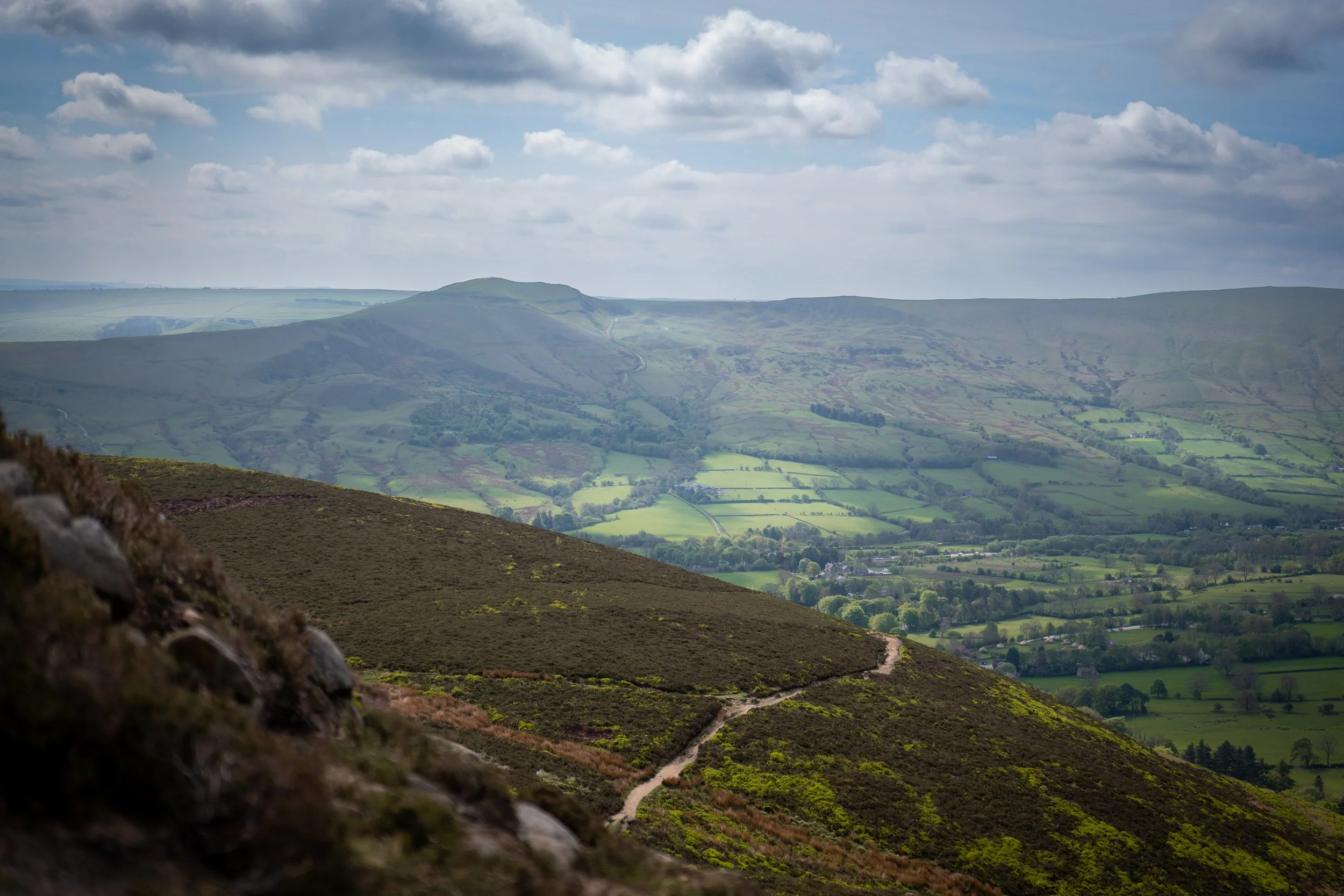 Mam Tor, aka Shivering Mountain, an epicentre of boggart activity. From Grindslow Knoll, Derbyshire.