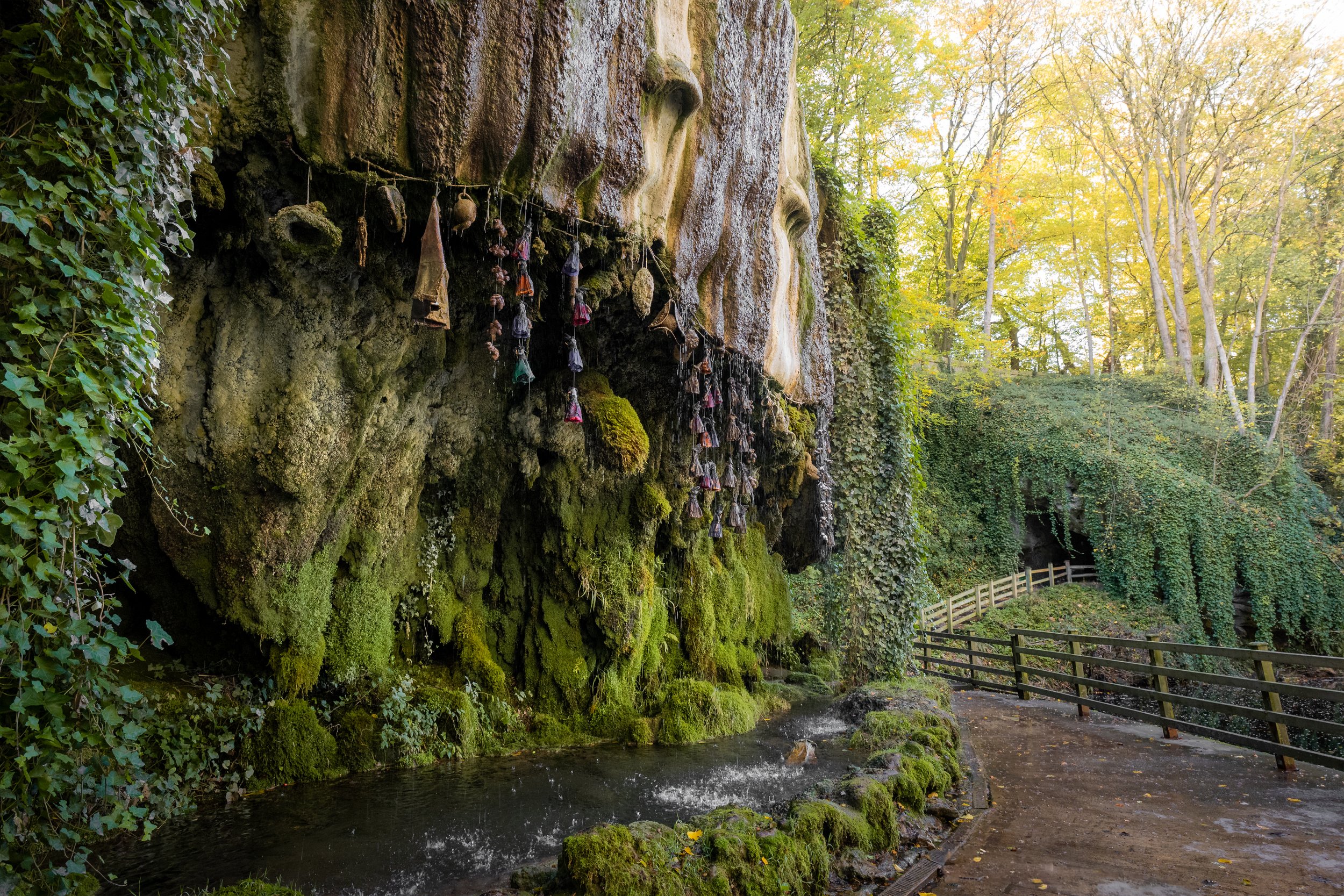 Mother Shipton's Cave, birthplace of soothsayer and prophetess Ursula Southeil. Knaresborough, North Yorkshire.