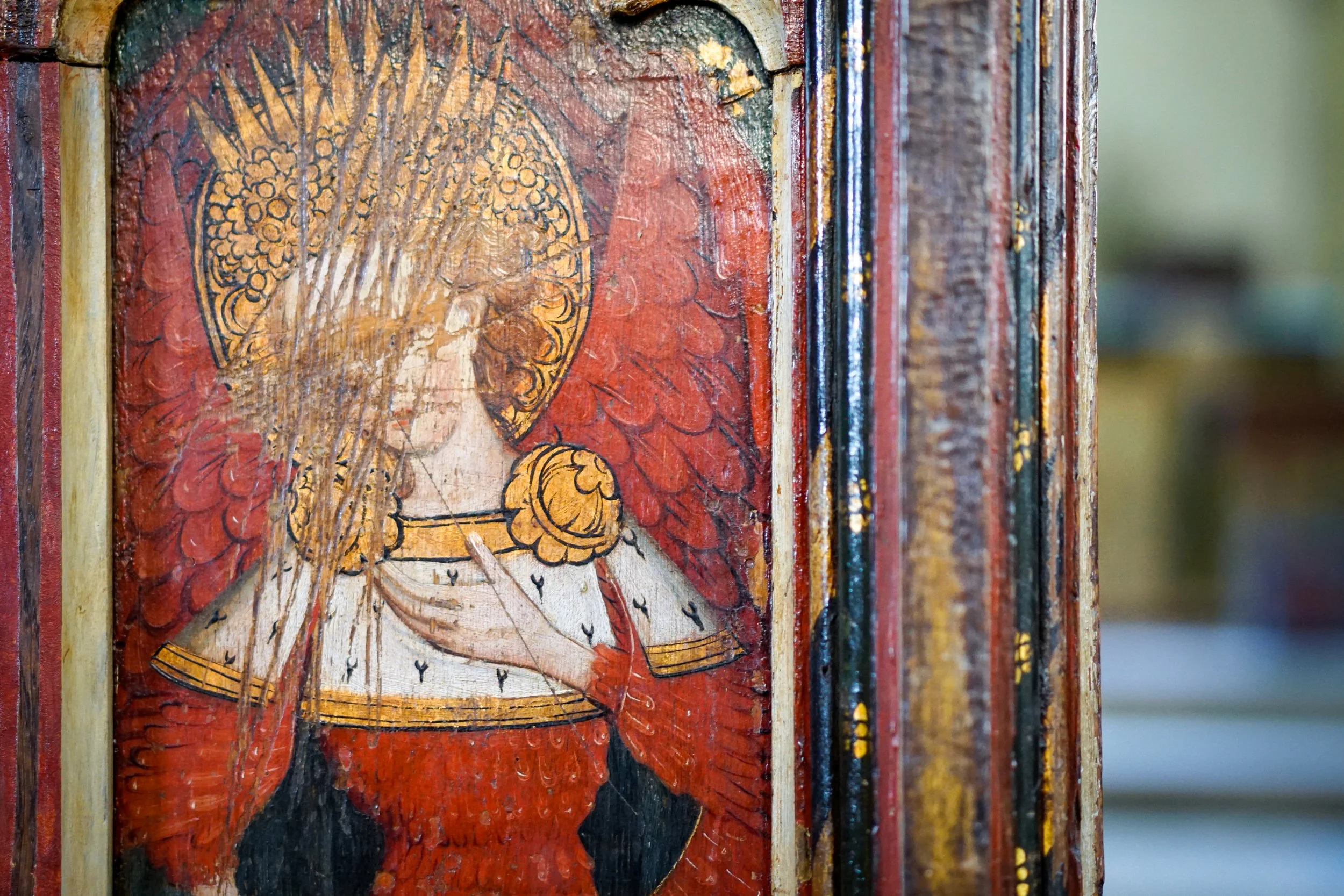 Seraph defaced. St Michael, Barton Turf, Norfolk.