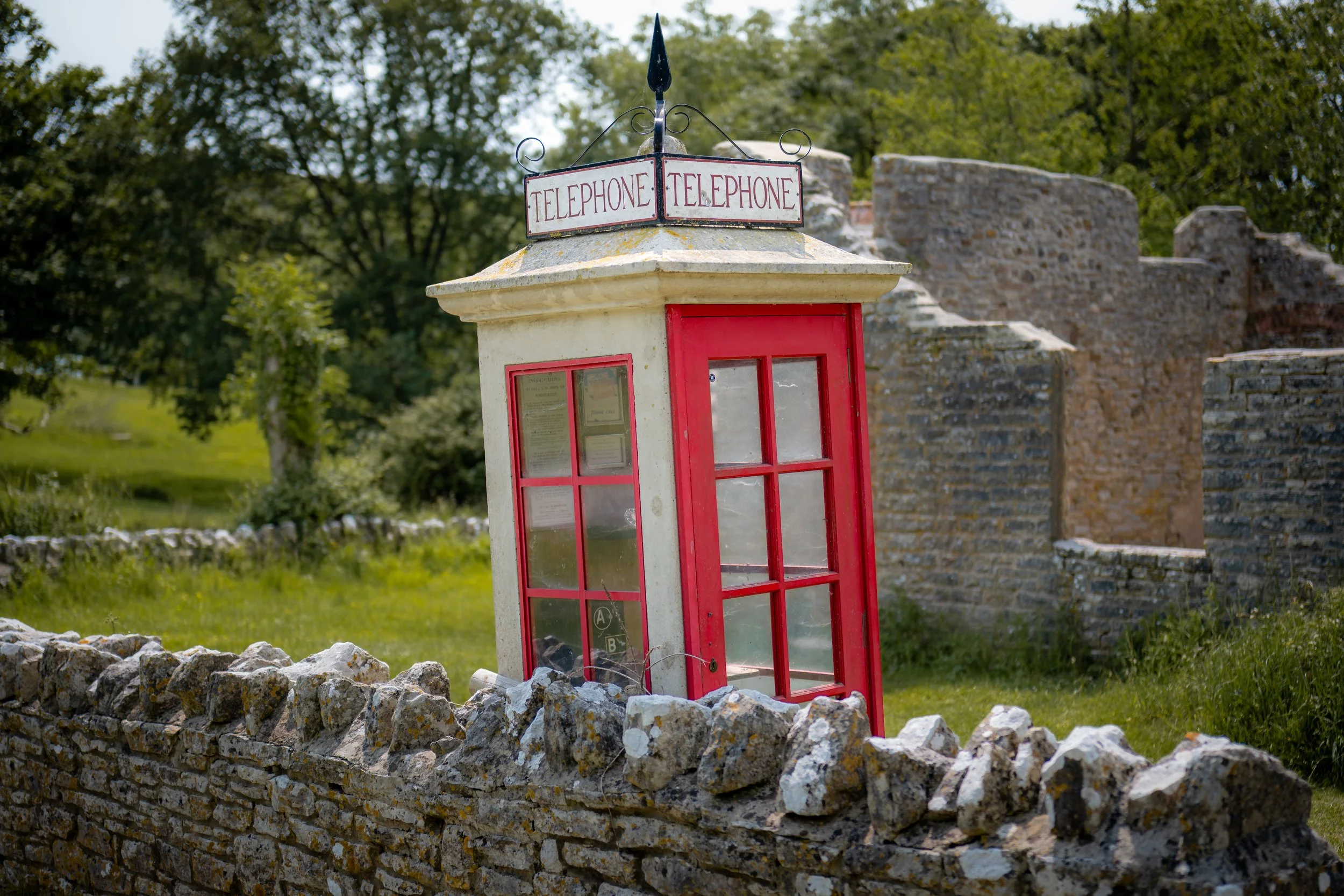 The lost village of Tyneham in Dorset, evacuated for military training in 1943 and deserted ever since.