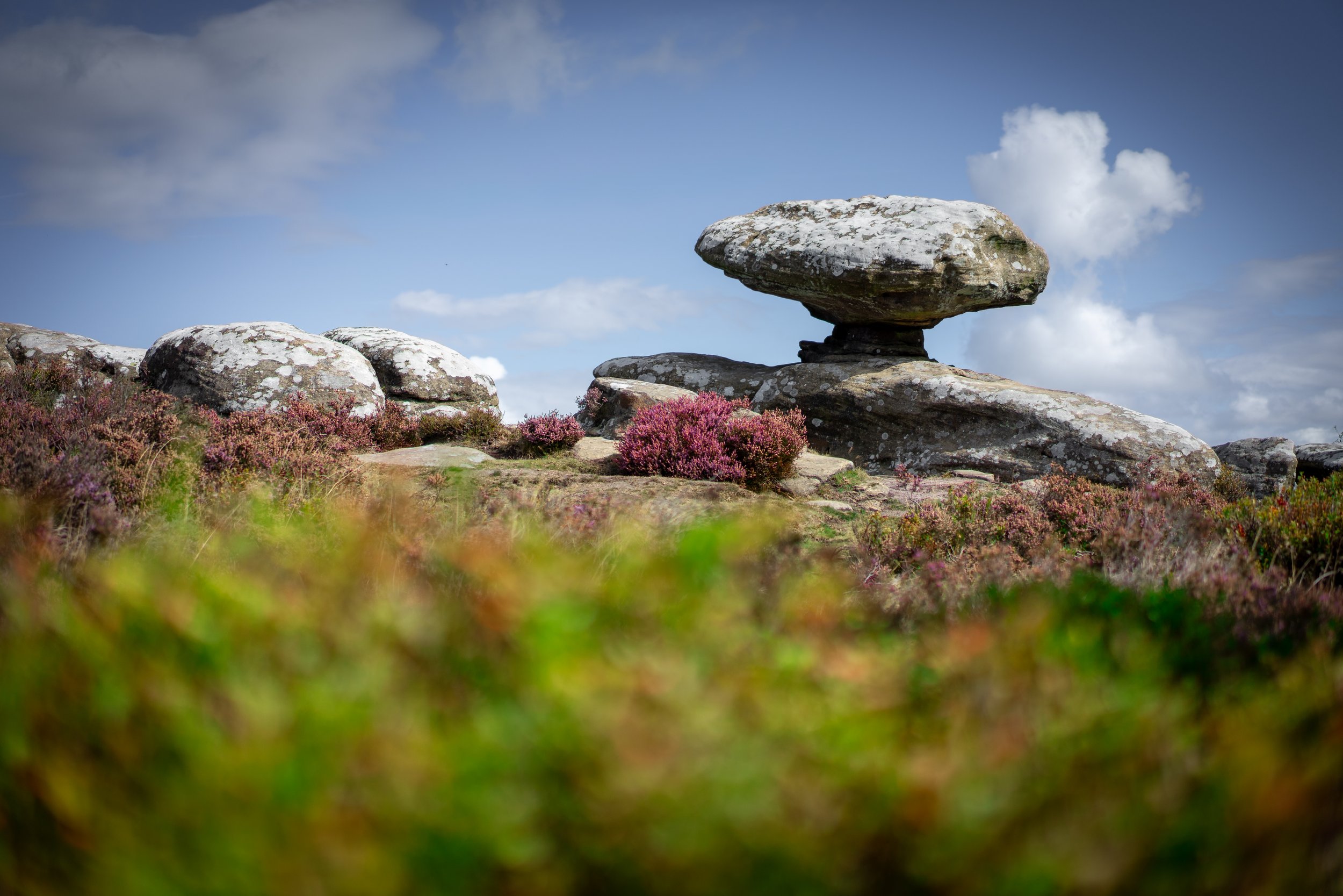 Mushroom stone. Brimham Rocks, North Yorkshire.