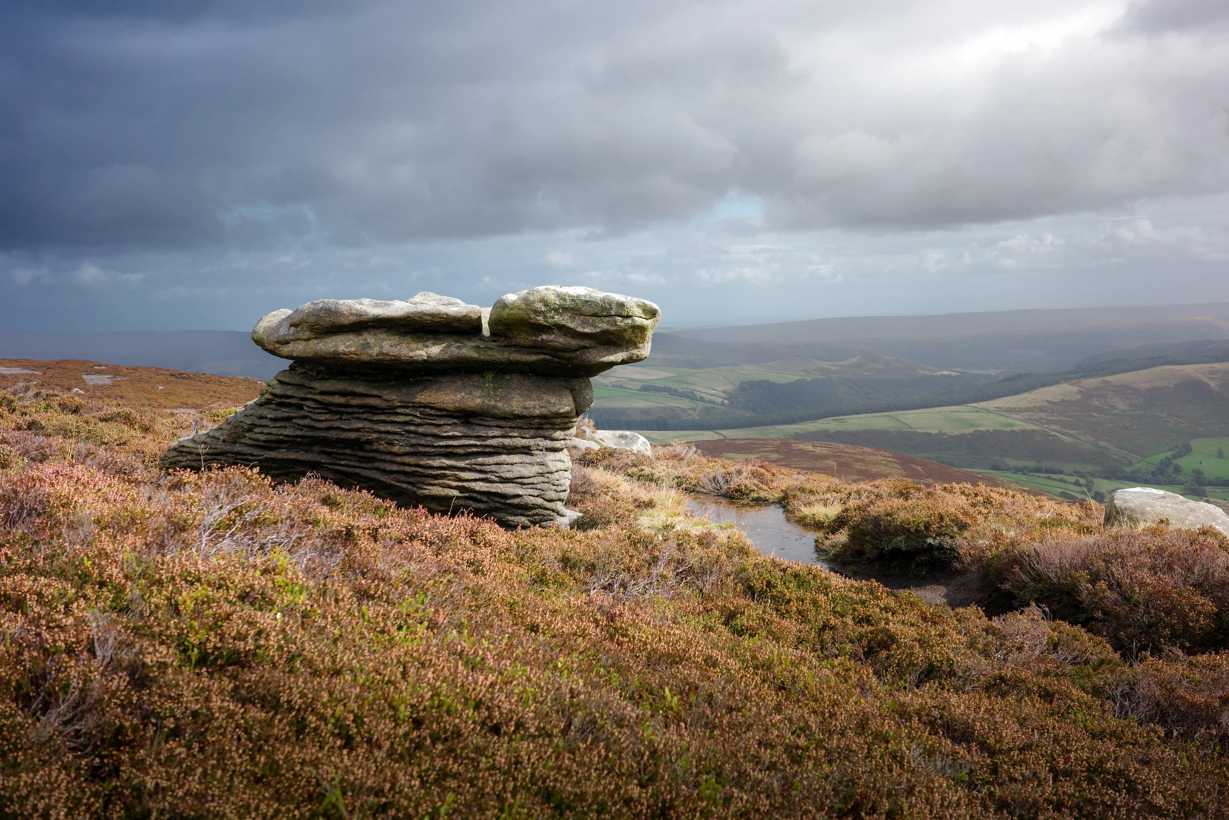 Druid's Stone, Edale Moor, Derbyshire.
