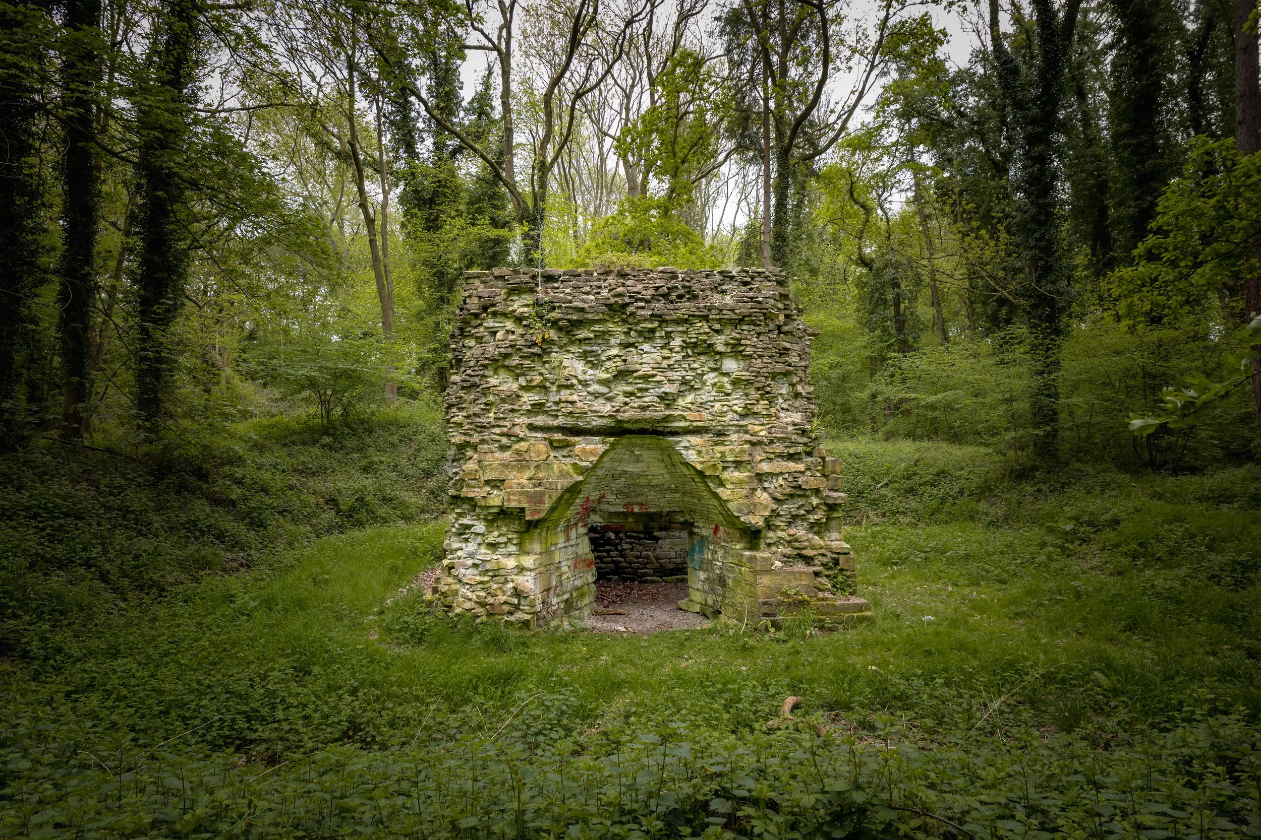 Rockley Blast Furnace, Europe's oldest surviving charcoal burning furnace, dating from 1652. Birdwell, South Yorkshire.