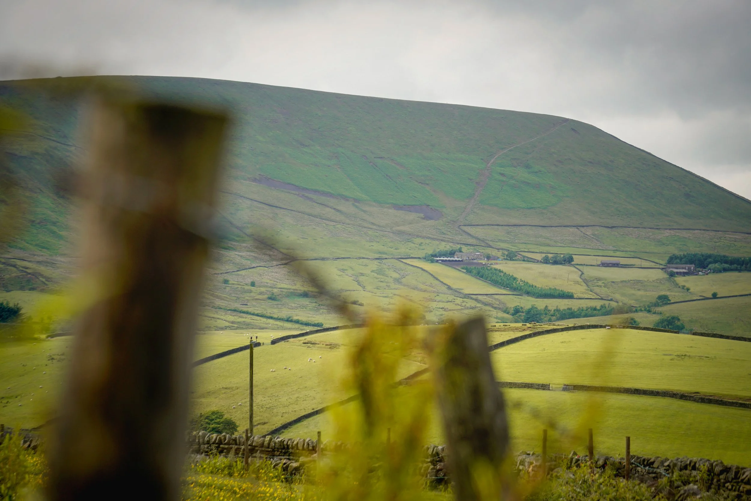 Pendle Hill, the ominous knuckle of landscape at the heart of the notorious 1612 witch trials. Newchurch-in-Pendle, Lancashire.
