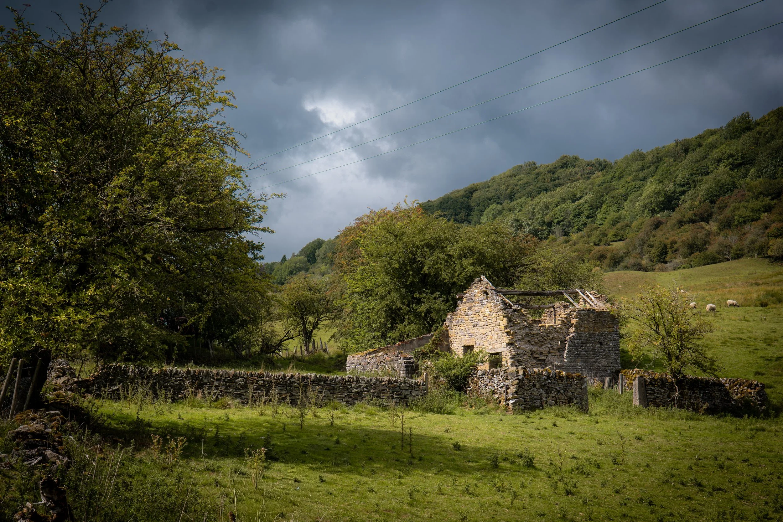 Plague village ruin. Eyam, Derbyshire.