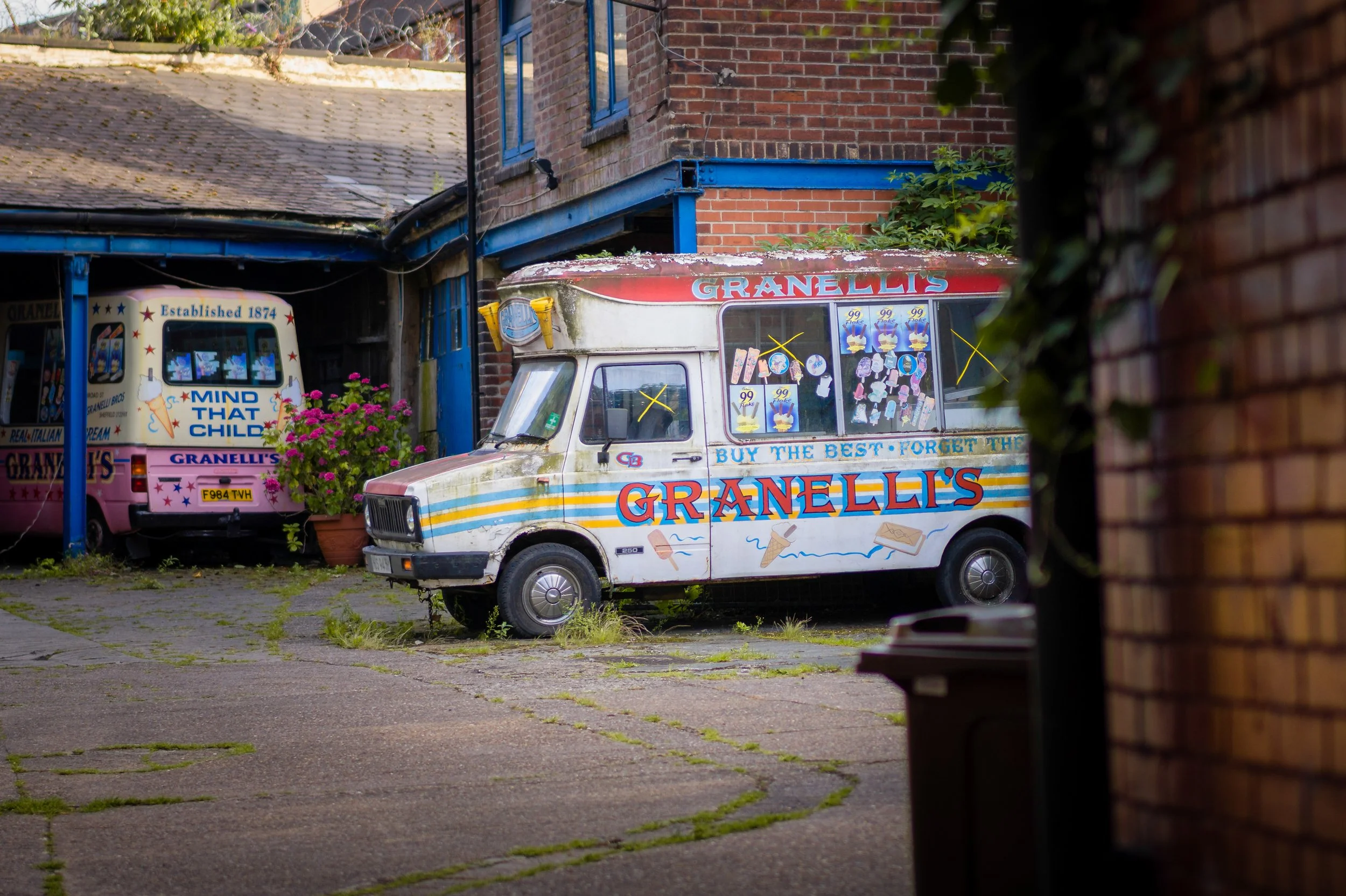 Mind that child. Granelli's, Sheffield, South Yorkshire.