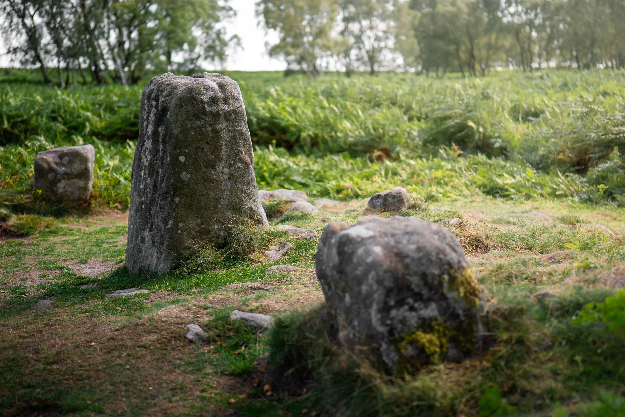 Stone circle, Froggatt Edge, Derbyshire.
