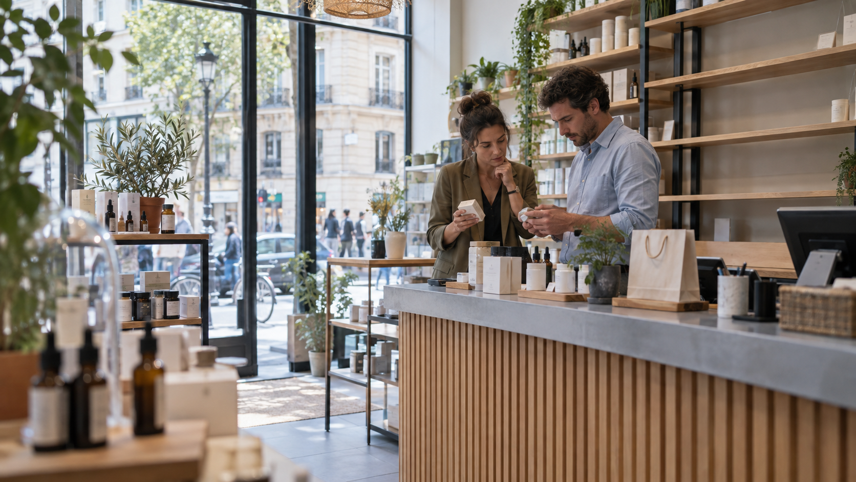 French CBD retailers reviewing product labels and store inventory amid legal uncertainty over market access and compliance rules.