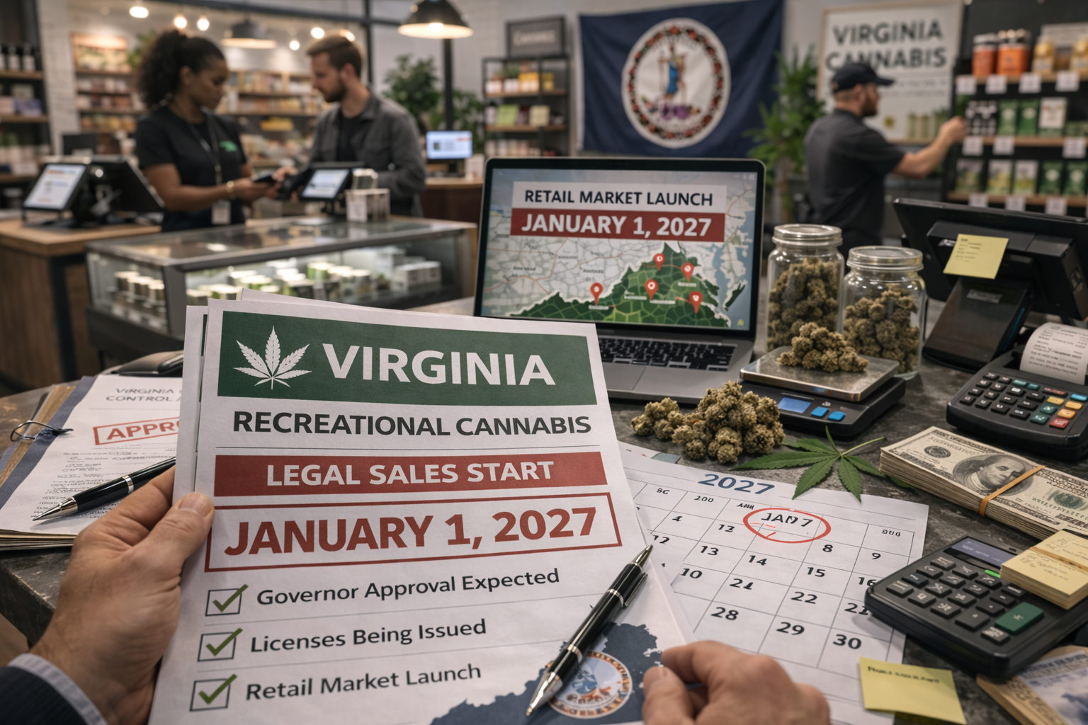 Virginia Retail Cannabis Sales Are Set For January 1, 2027