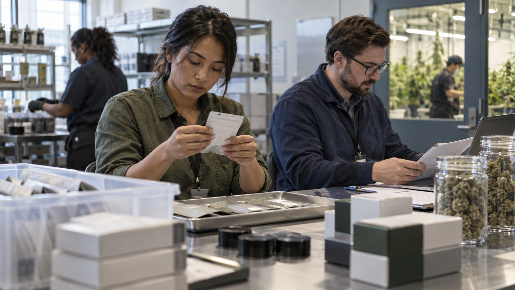 Cannabis operators reviewing labels, product packaging, and compliance documents as Maryland implements new licensing and operating rules.