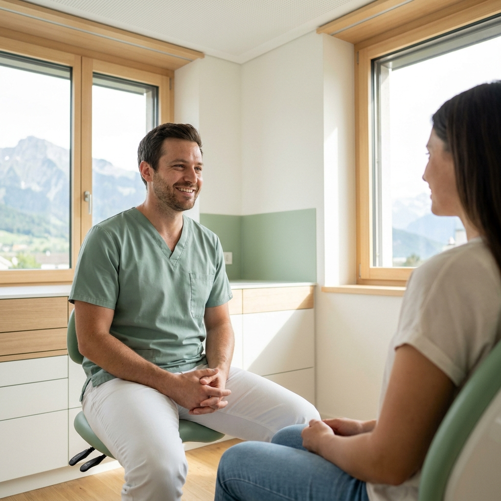 Einfühlsames Beratungsgespräch für Angstpatienten beim Zahnarzt in Zug