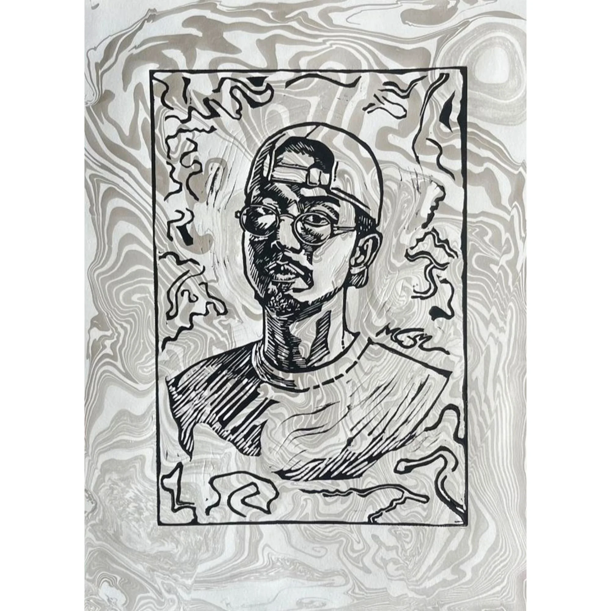 Đen Vâu (suminagashi marbled edition)