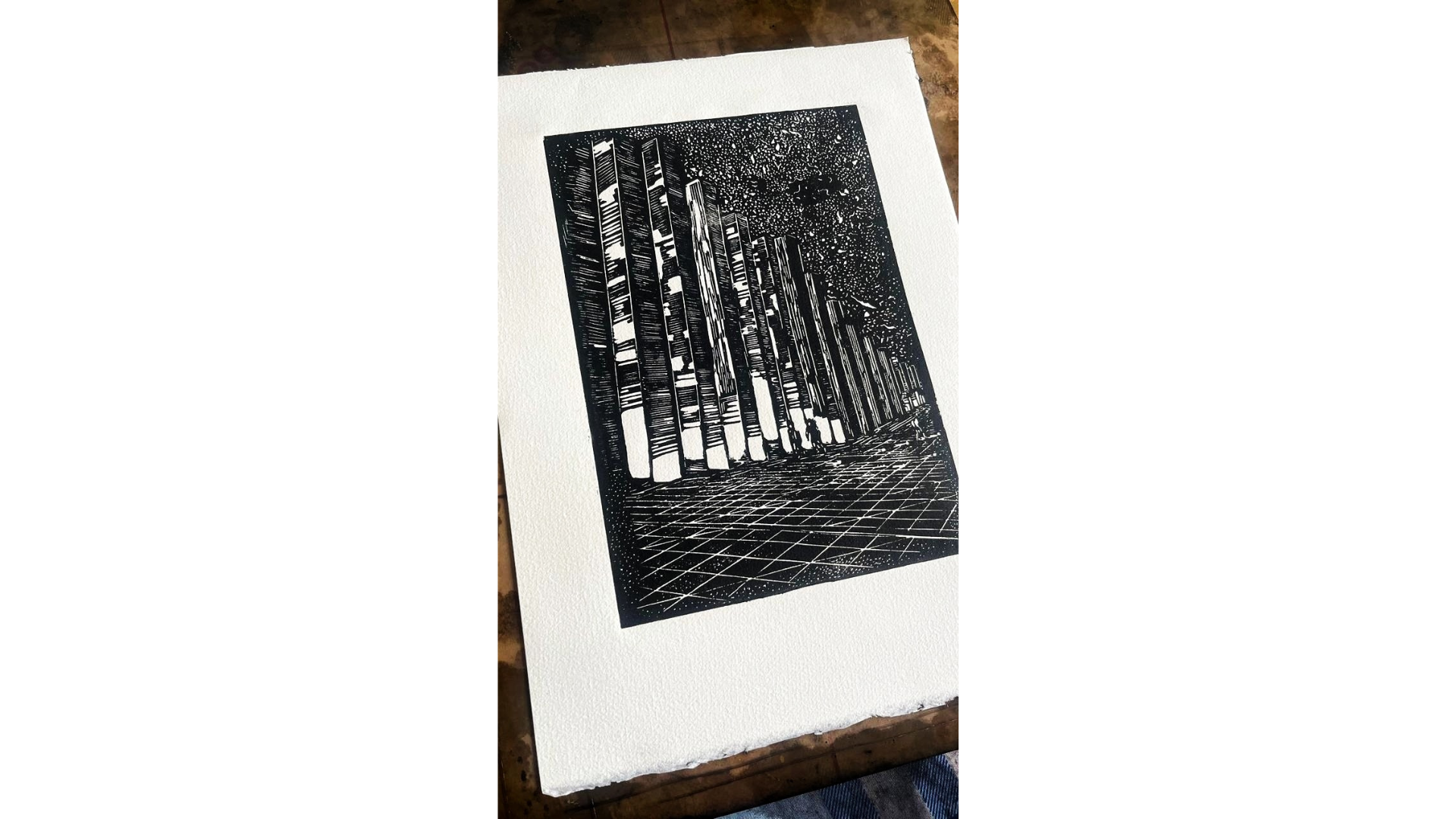 Tam Thang Tower linocut.png