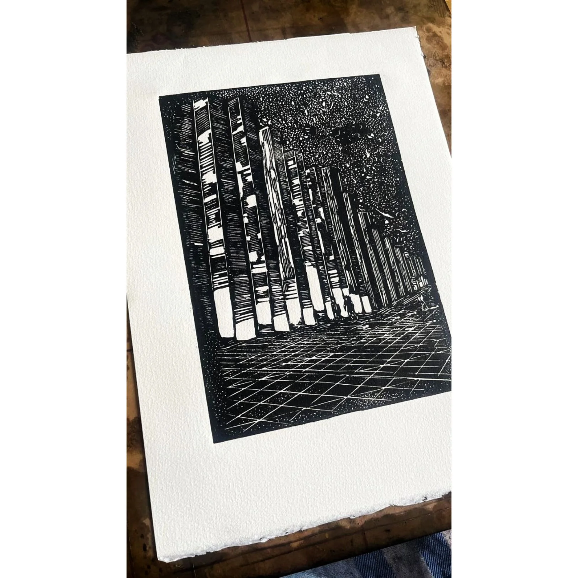 Handmade relief print Tam Thang Tower Vung Tau.jpg