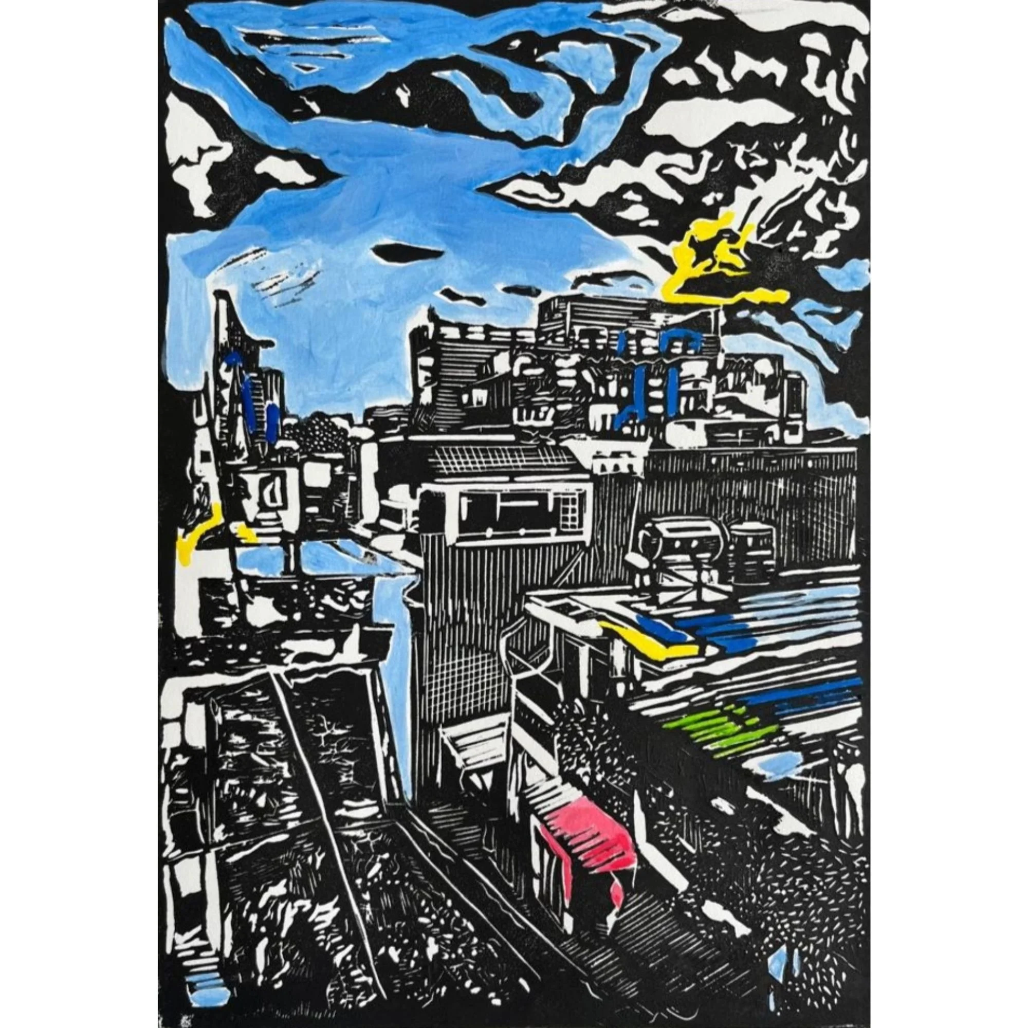 Saigon Rooftops from De Tham Street (colour edition)