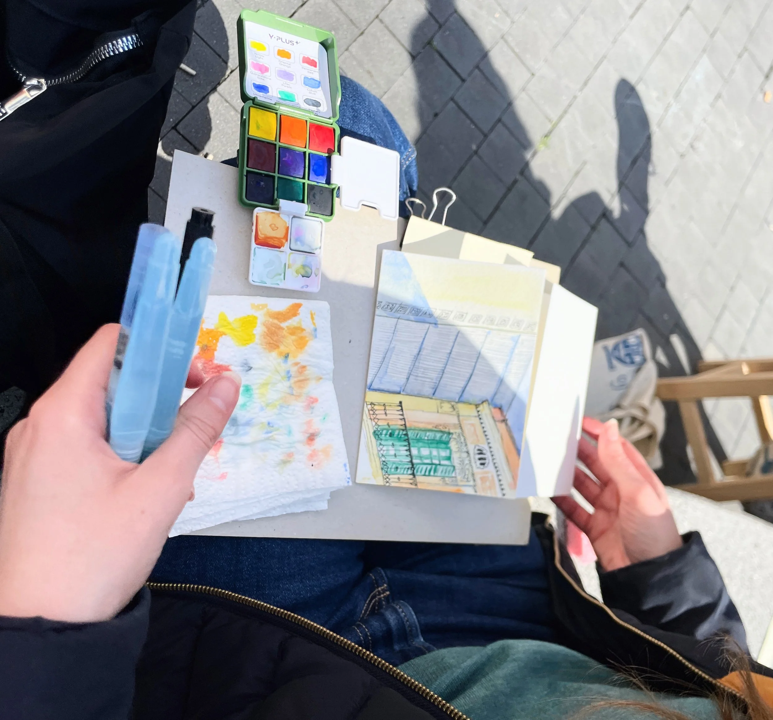 All the materials you need are provided to get sketching and painting.
