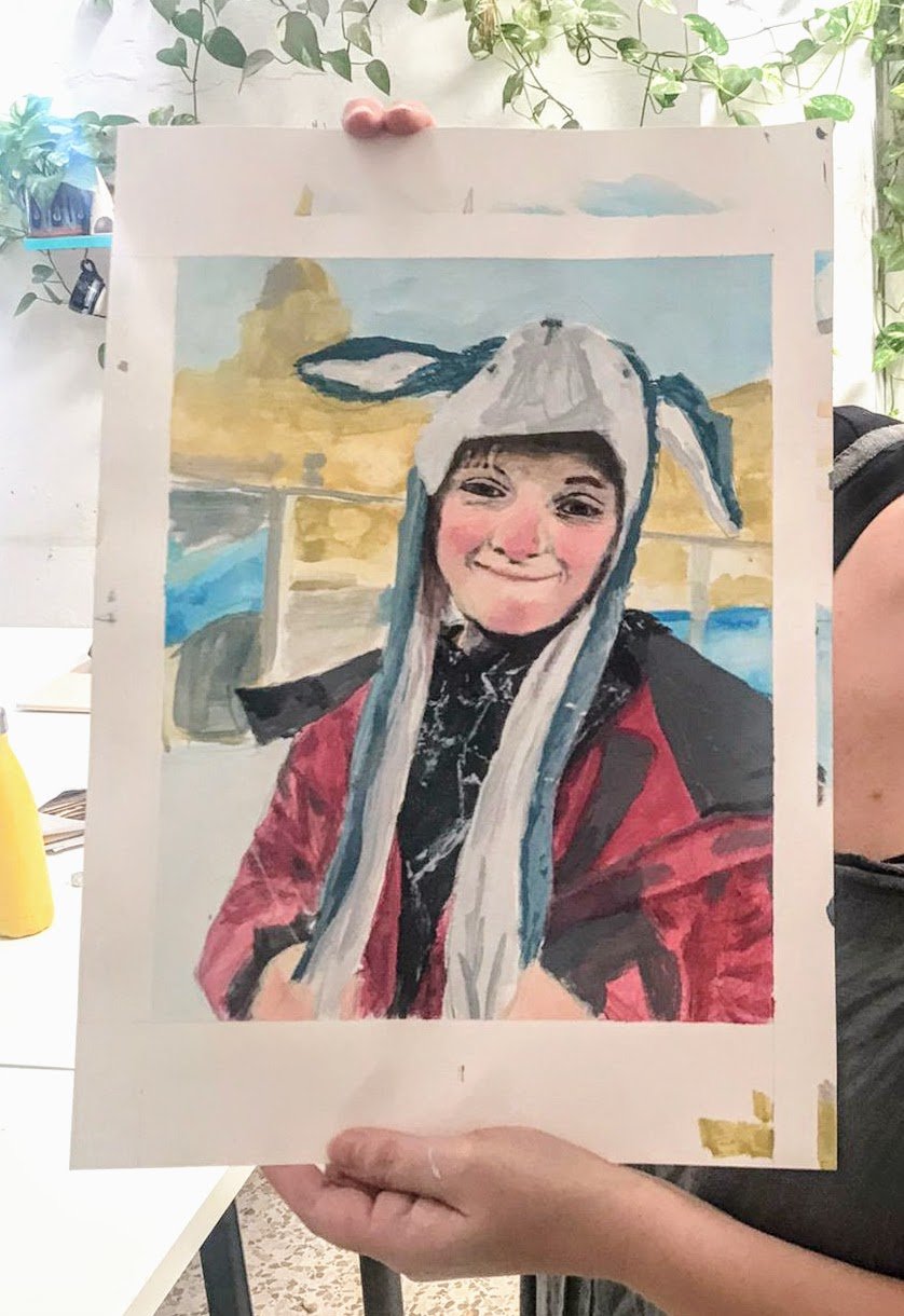 Acrylic portrait painting