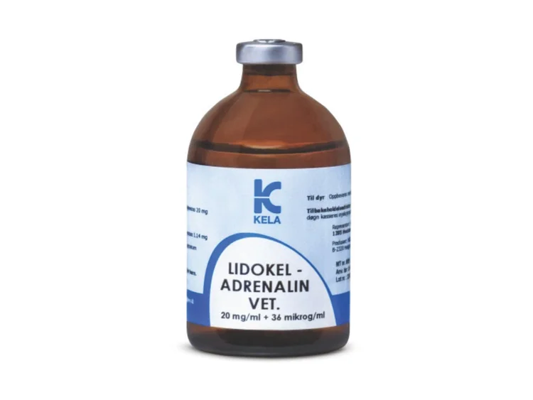 Lidokel-Adrenalin vet. 20 mg/ml + 36 mikrog/ml pakning