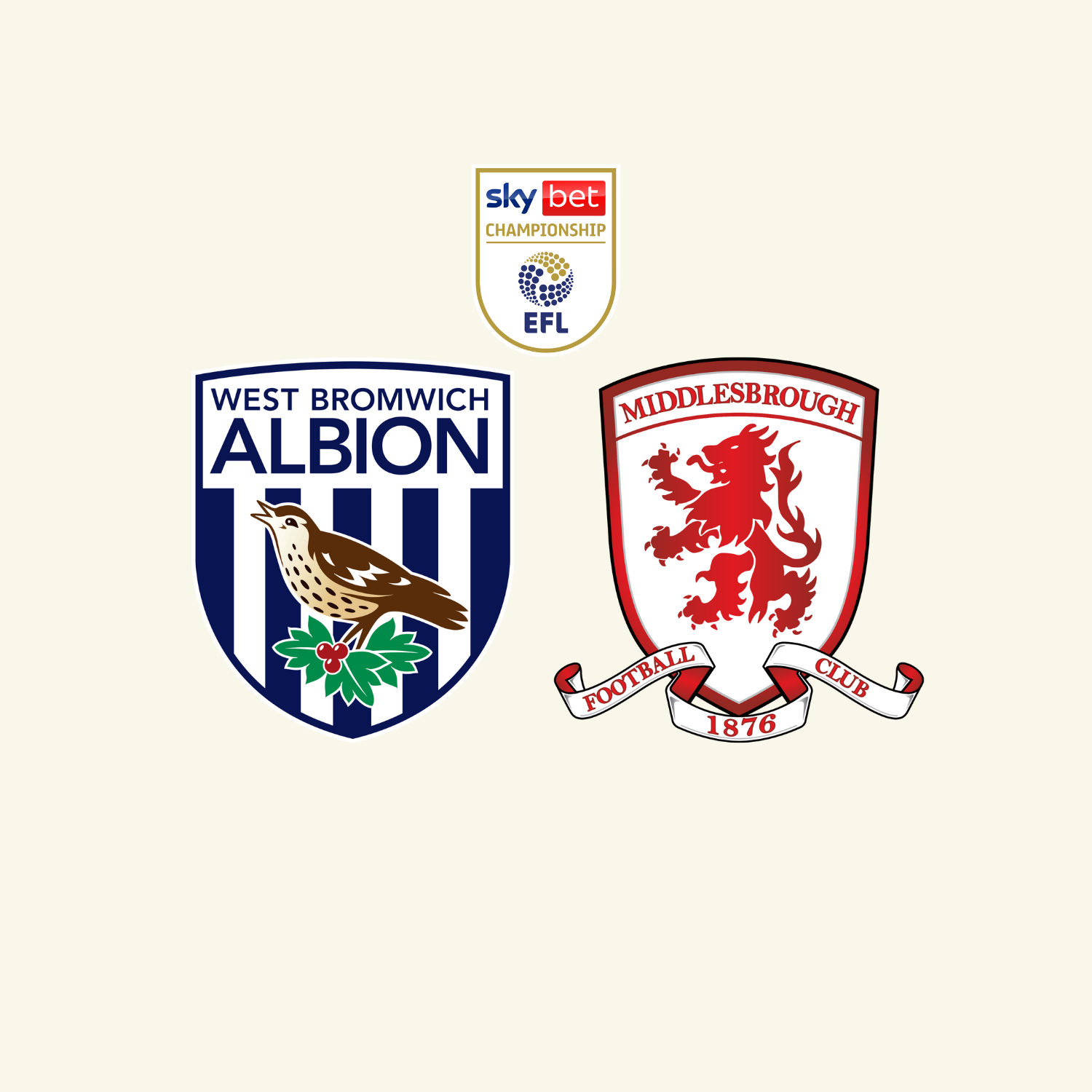 West Brom v. Middlesbrough - English Championship