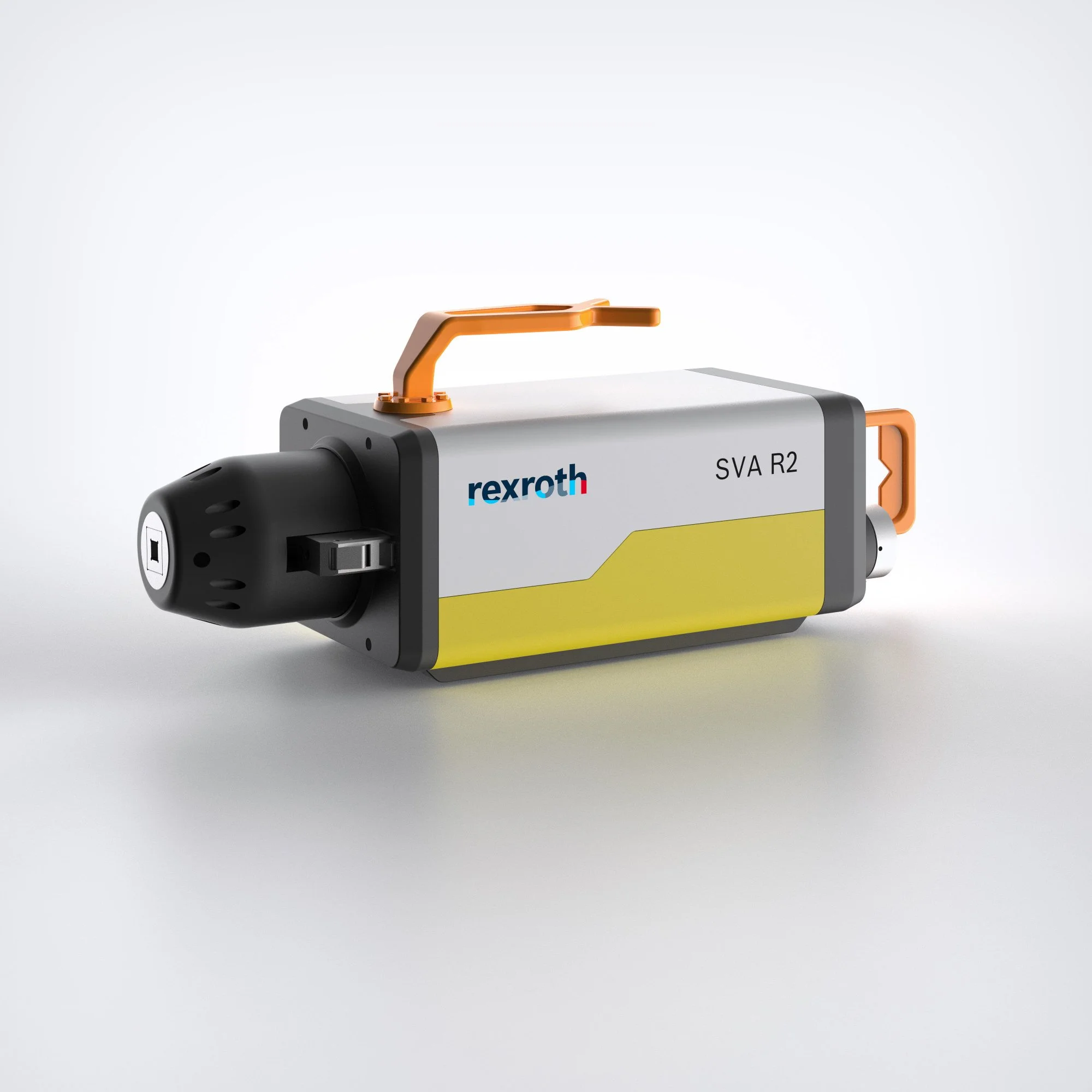 Die grau-gelbe Farbgestaltung und die orangefarbenen Griffe machen den Bosch Rexroth eSEA Torque als Teil der Subsea-Produktfamilie erkennbar