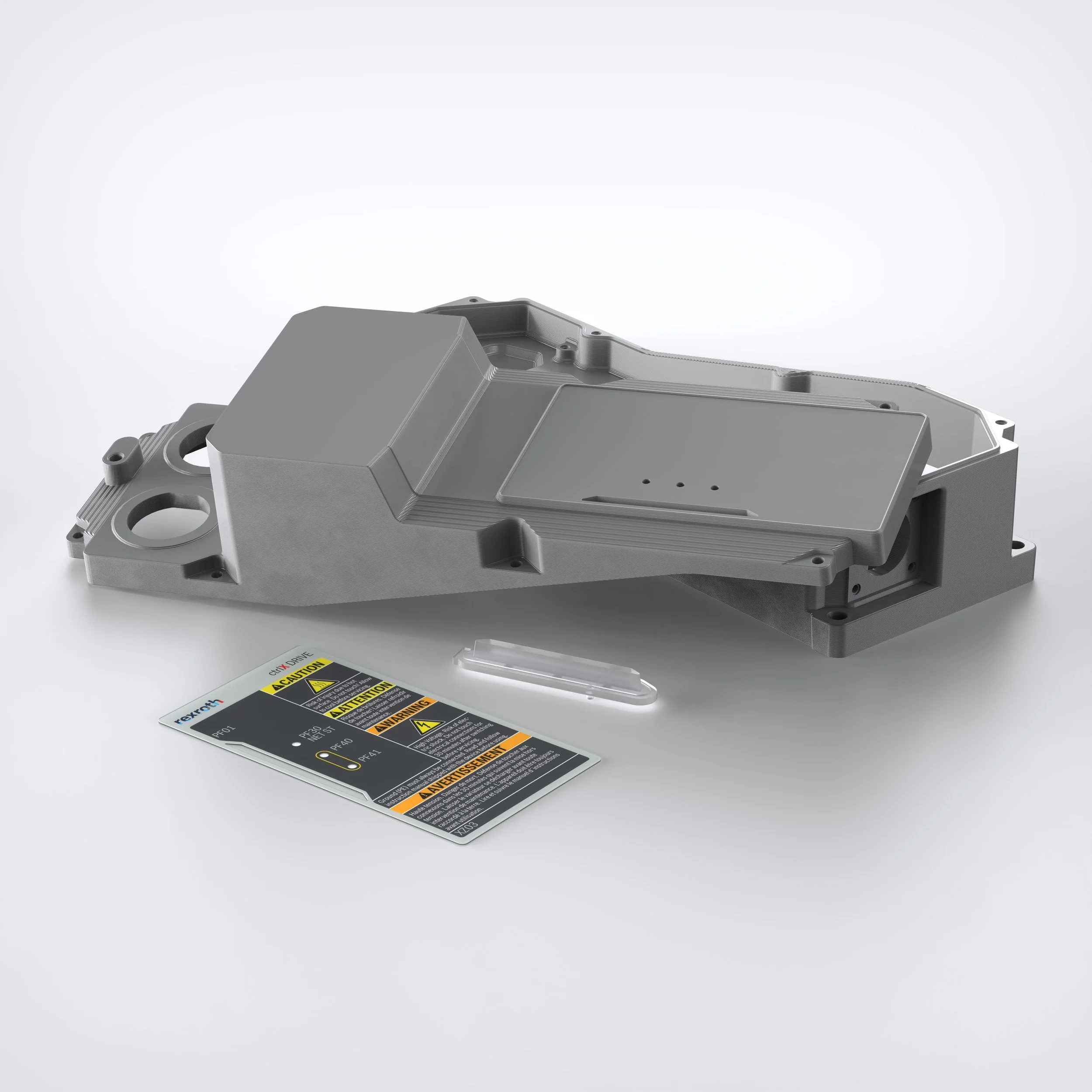 Gehäuseteil im 3D Druck für die ersten Messemodelle. Die Aufbereitung der CAD Daten für den Modellbau erledigen wir gleich mit.