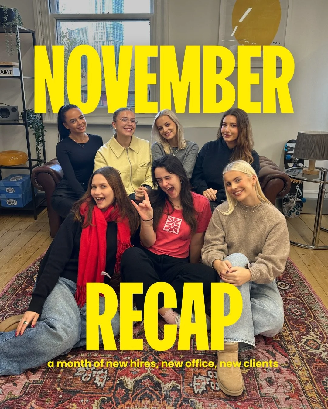 NOVEMBER ROUNDUP ⭐️

The lead up to Christmas has been real and the Lemons have been working on batch-creating all different styles of content for our clients 🤩

🍋 The biggest update of all is that we&rsquo;ve expanded our offices!! As our team kee