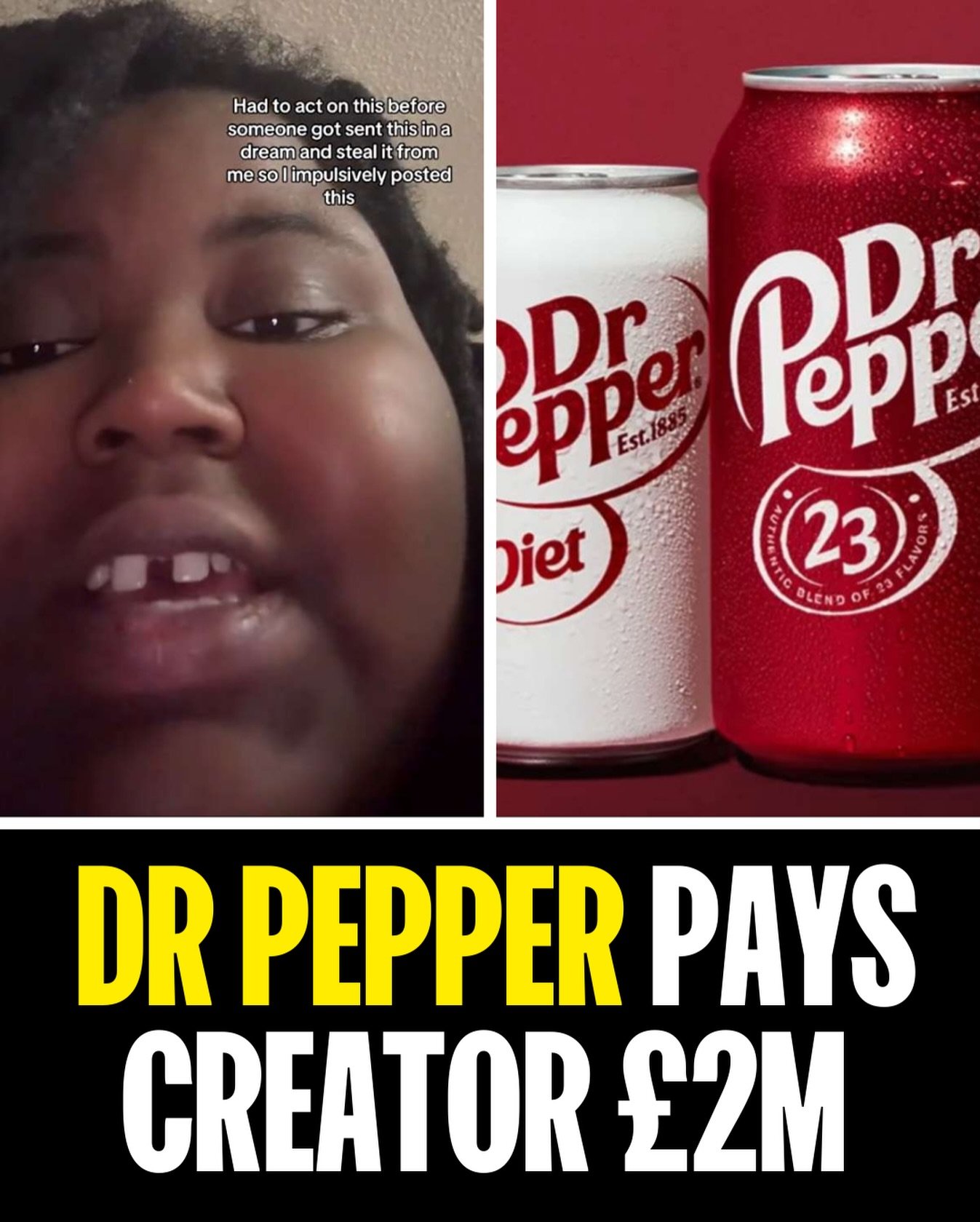 🗣️Dr.Pepper Babbbyyy 

Creator Romeo Bingham @romeosshow made a playful Dr Pepper jingle for fun and it blew up on TikTok.

Instead of copying or sanitising it, Dr.Pepper did the smart thing: they backed the creator, licensed the original sound, and