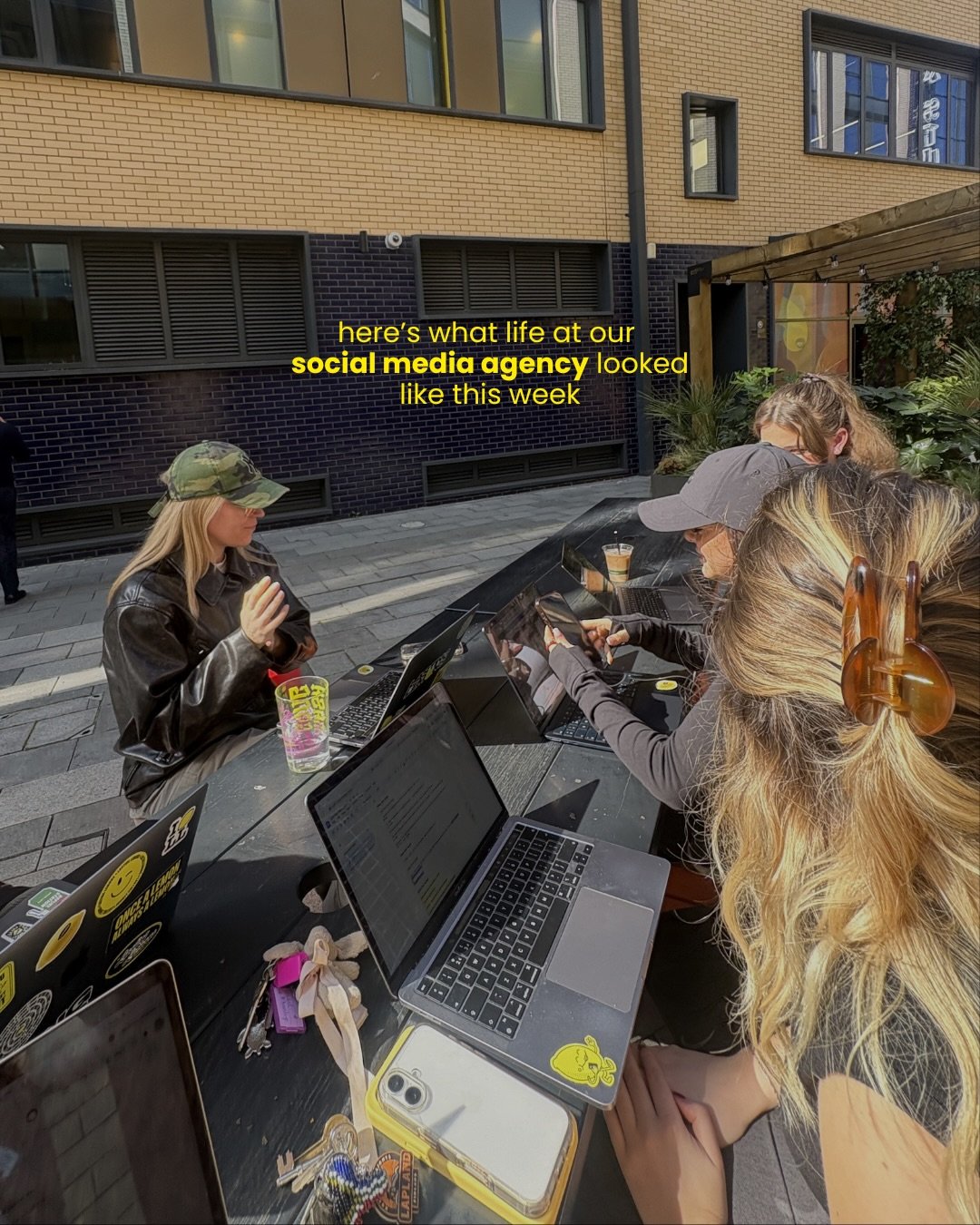 Week in the life at our social media marketing agency: spring edition 🌷

The sun has finally decided to shine which means content is about to pop offf
 
Our lemons have been busy filming, going to conferences, and playing with vegetables (iykyk)

Sw