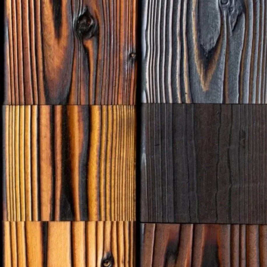 It's Materials Day, and we're looking at the Japanese wood-burning technique known as &quot;Shou Sugi Ban&quot;. This wood charring creates a durable, fire and water-resistant which for this client will be used for a design forward wood siding. #sono