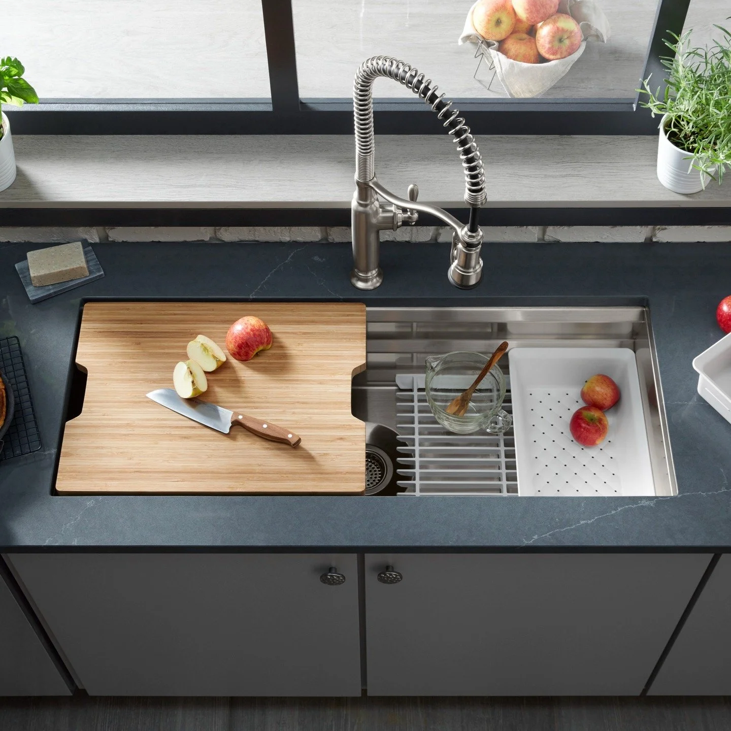 @kohler is bringing beauty and functionality with their new farmhouse sinks. Perfect addition to a chefs kitchen.