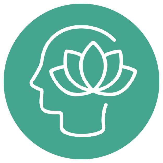 Outline of a human head with a lotus flower inside. Next Chapter Psychology Website modalities.