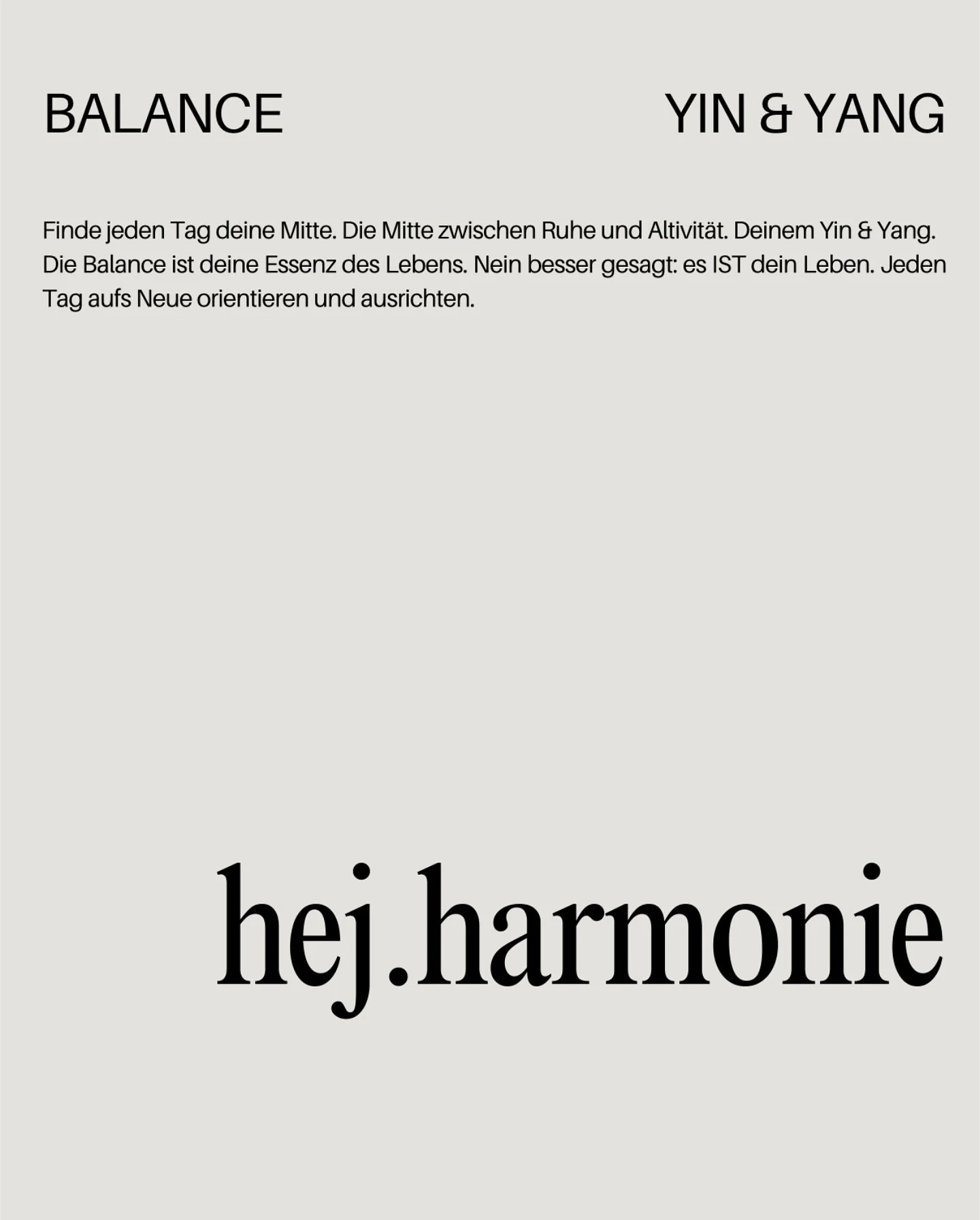 Balance zwischen Yin &amp; Yang &ndash; Tanz der Gegens&auml;tze
&ldquo;Balance entsteht nicht durch Gleichgewicht, sondern durch Rhythmus. Yin n&auml;hrt &ndash; Yang bewegt. Beide brauchen einander.&rdquo;
#YinYang #Lebensbalance #InnereHarmonie
#Y