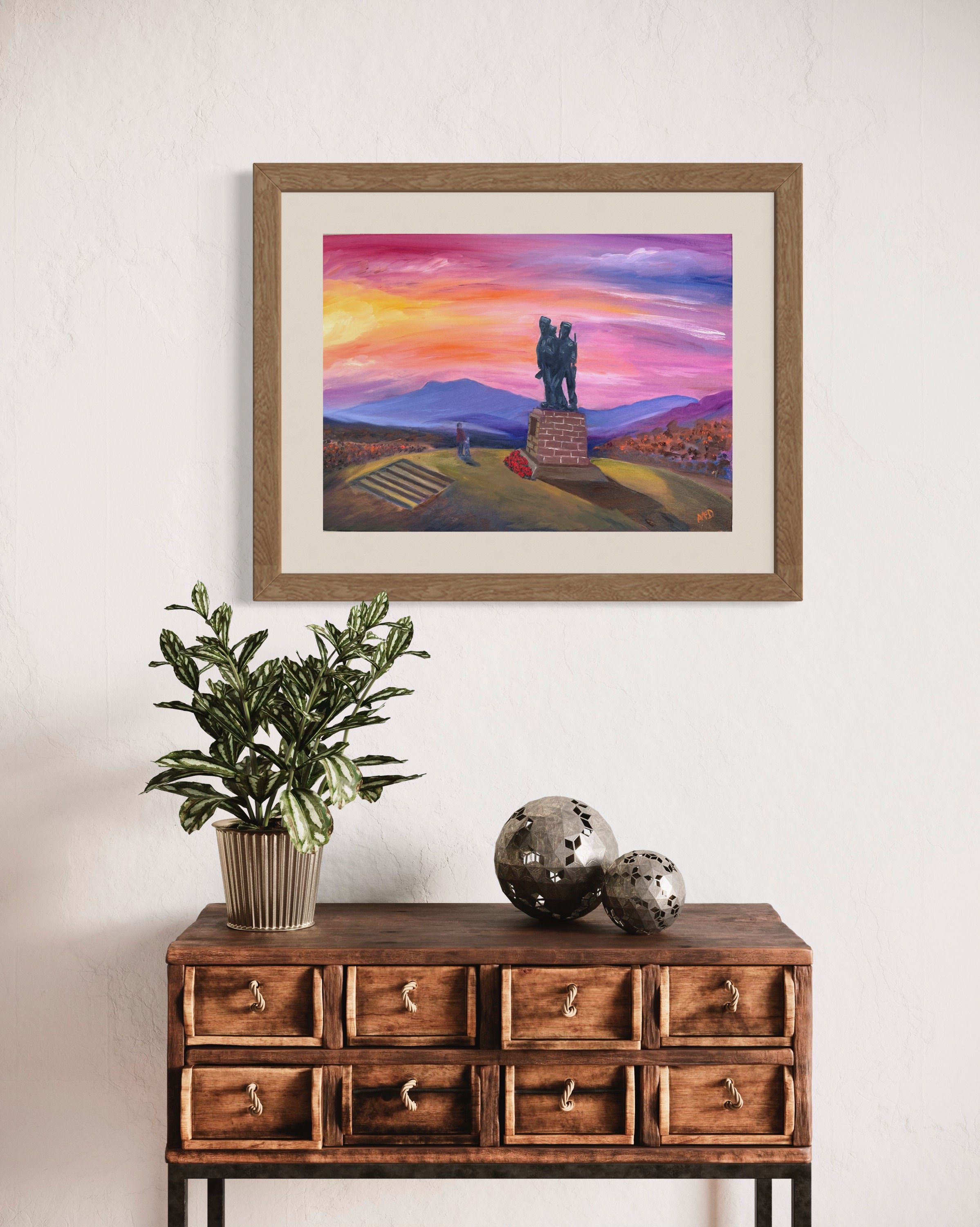 'Three men' - 20" (H) x 30", with 3" mount