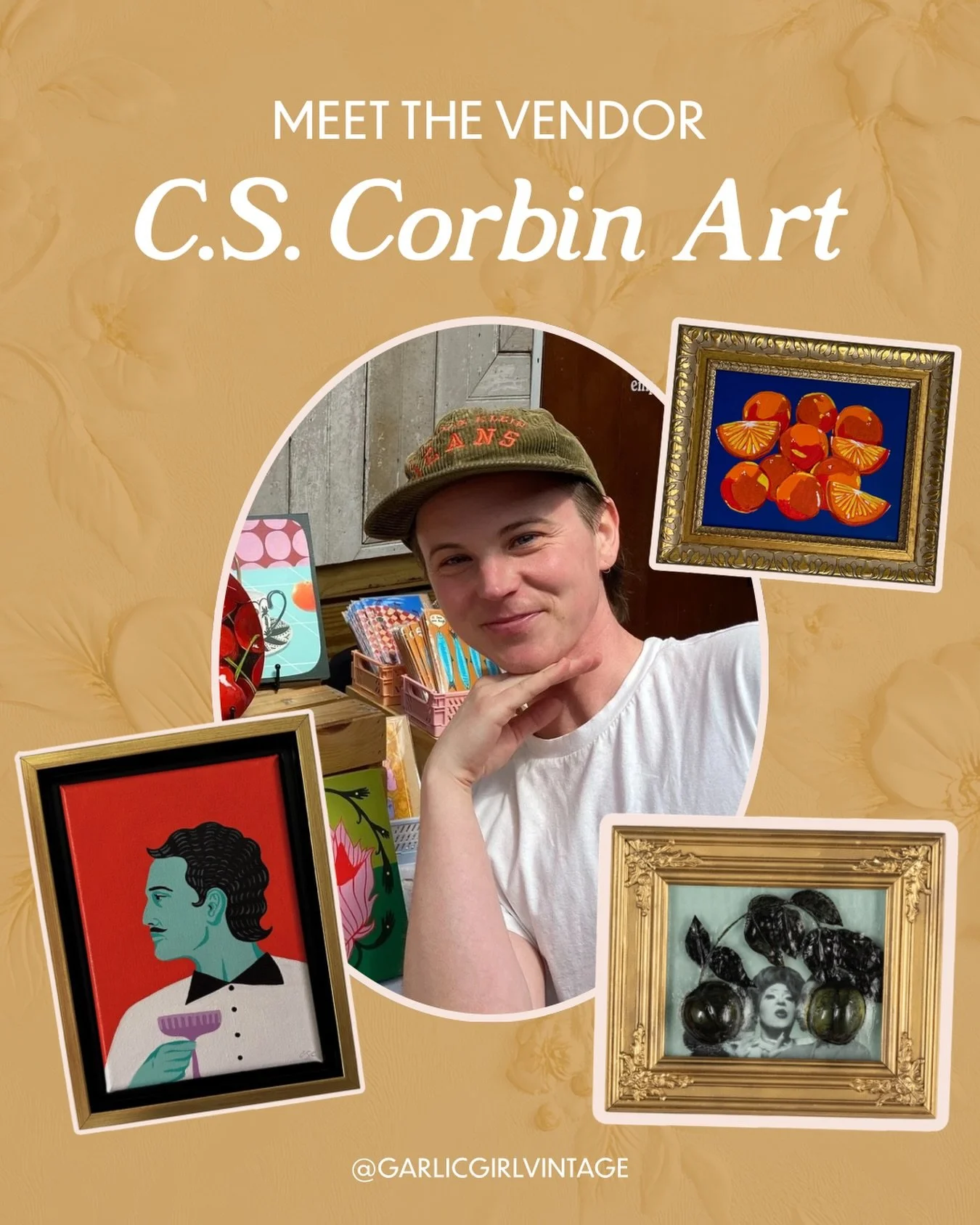 Fun fact! I met this vendor very shortly after I first moved to DC. I found them at a pop up and bought a print from them as a White Elephant party gift, which was of course a bit. Safe to say I&rsquo;ve been a fan of Corbin of C.S. Corbin Art (@cscr