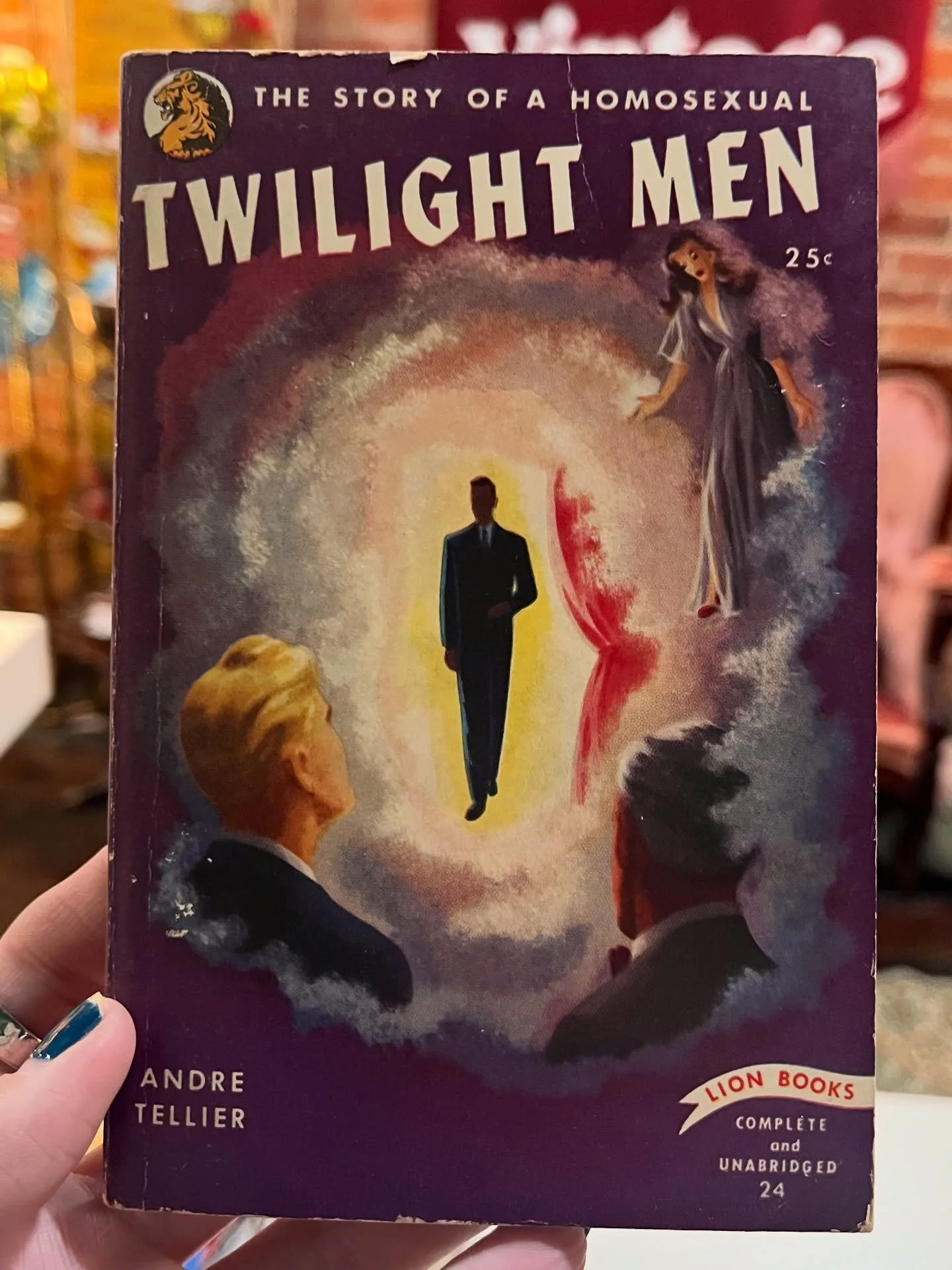 I&rsquo;ve been saving this book collection to go through and they did not disappoint! Gay men&rsquo;s pulp fiction, memoirs, cartoons, autobiographies and more from the 1950s, 70s, 80s, 90s and early 00s. 

This collection mainly focus on white cis 