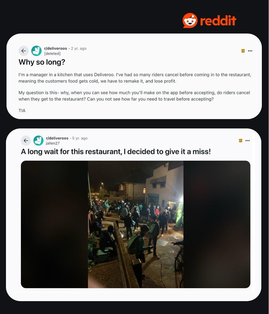 Deliveroo Drivers cancelling