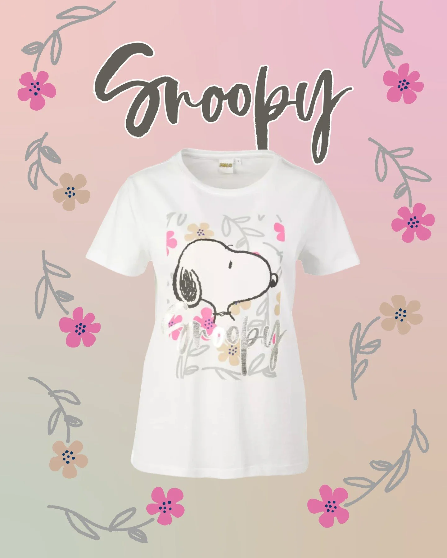 Easy to wear, hard not to love 🌸✨ This Snoopy T-shirt combines soft floral details with eye-catching silver foil accents. Designed for @kik.de 

#snoopy #peanuts #floraltee #santex #santexmoden