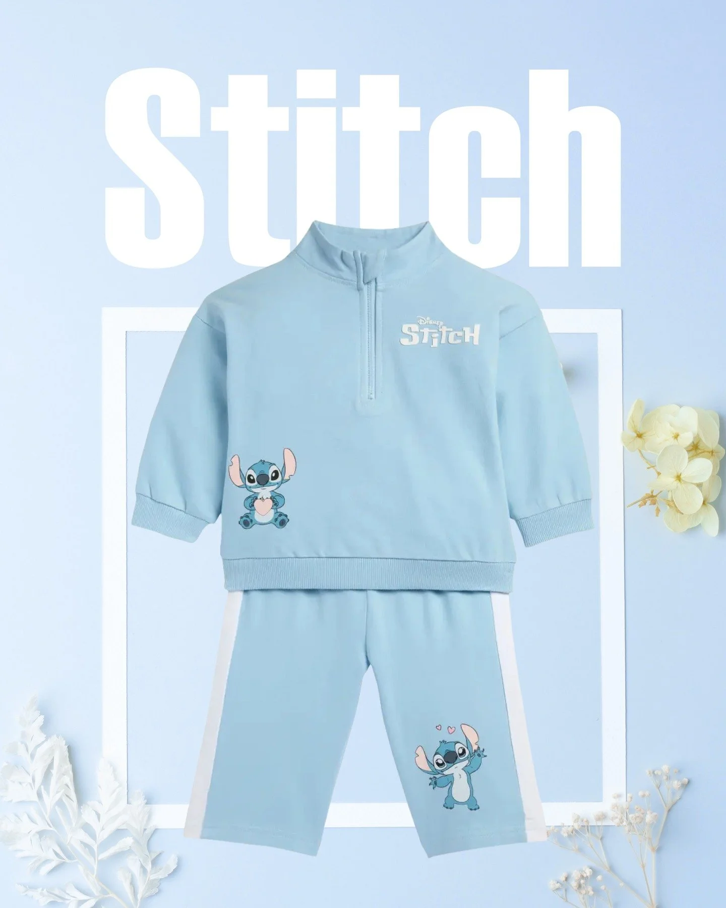 Enjoying the sunny spring days with this stylish sweat set 🌞 🌼 Find this cute Stitch set at @kik.de ❣️ #stitch #disney #fashion #santex #santexmoden