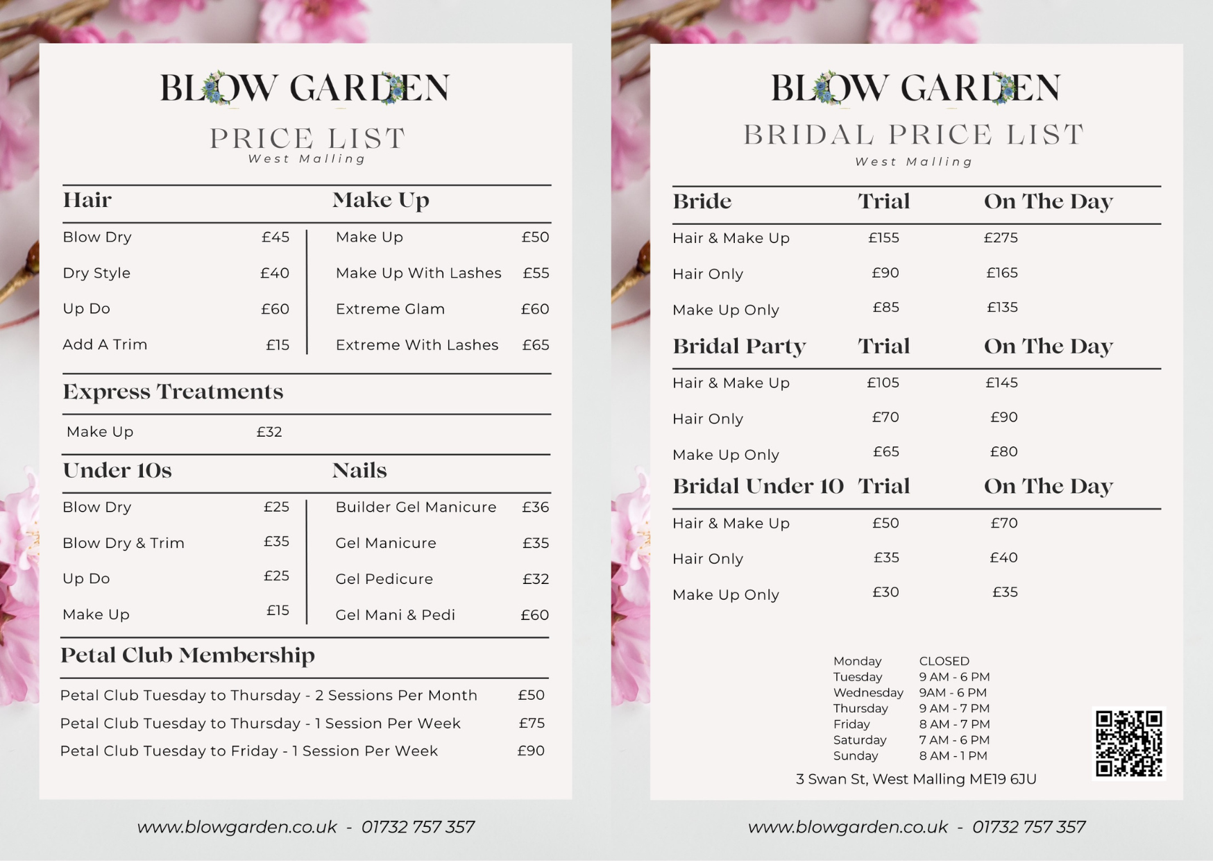 wash and blow dry prices west malling hairdresser