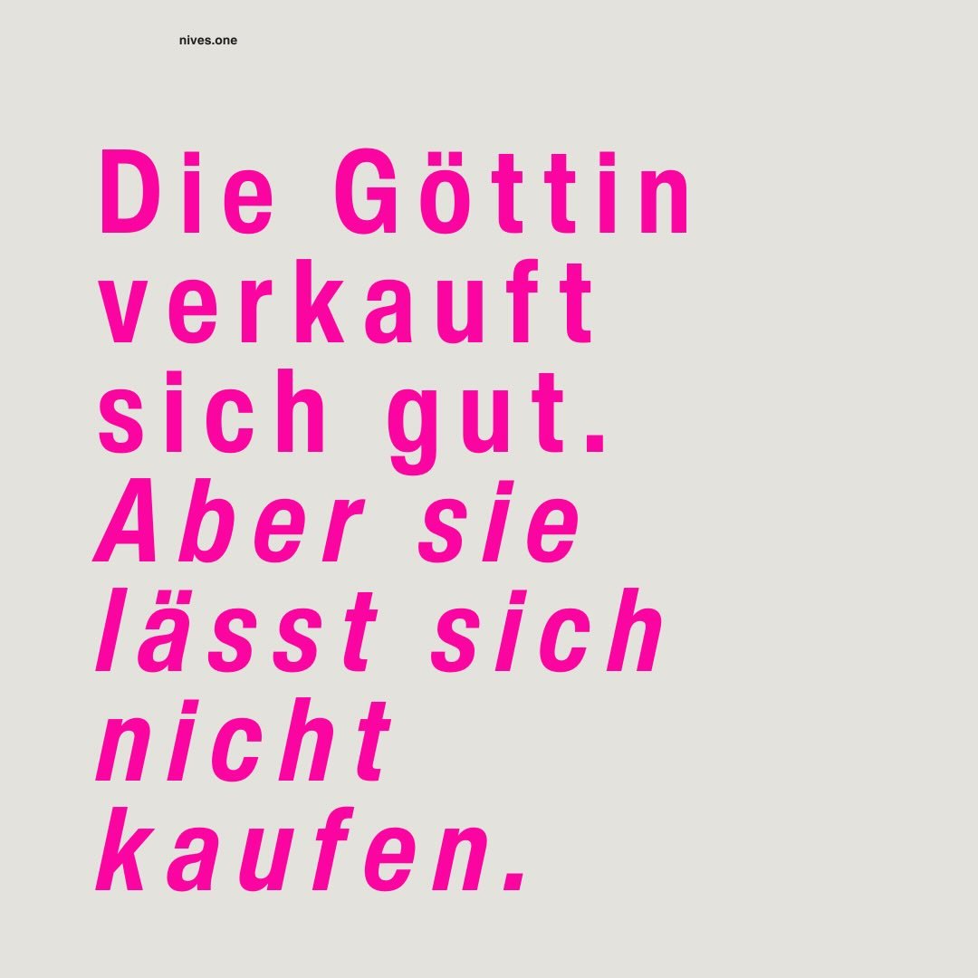 Die G&ouml;ttin ist kein Lifestyle.
Kein Branding.
Kein Ego-Upgrade.

Sie verkauft sich gut.
Aber sie l&auml;sst sich nicht kaufen.

Nicht jede Krone ist eine Einweihung.
Nicht jedes Ritual f&uuml;hrt zur Wahrheit.
Und nicht alles, was sich &bdquo;G&