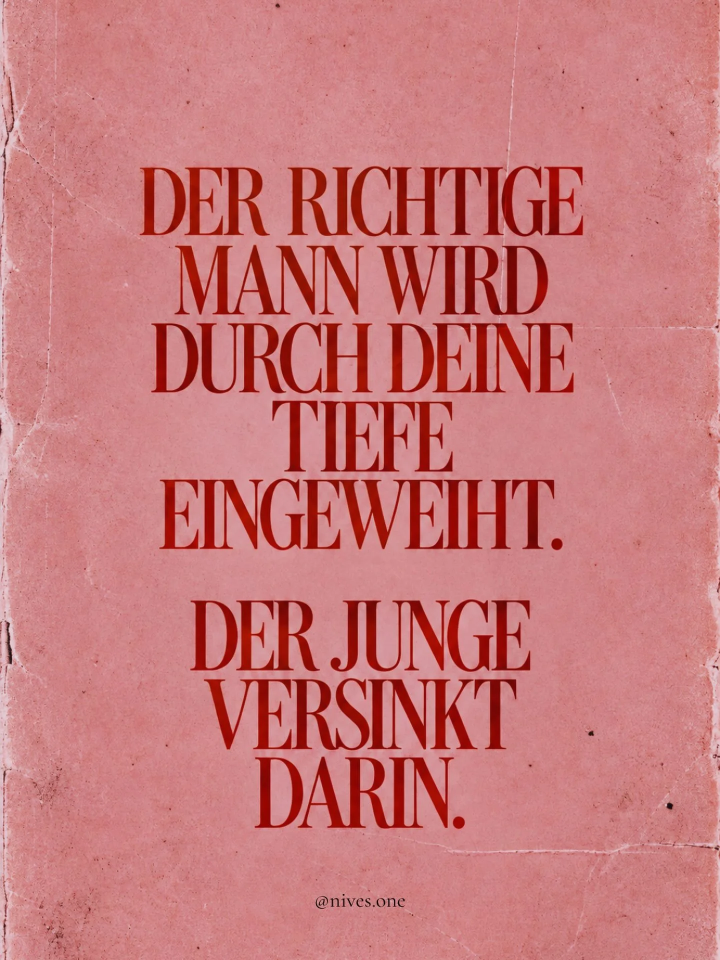 Wenn es nicht mehr darum geht, dich zu fragen: Bin  ich zu viel?

Sondern zu wissen:
Meine Tiefe ist nicht f&uuml;r jeden Mann. 🌹

#frauenst&auml;rken #frauen&uuml;ber40 #fraueninf&uuml;hrung #liebeskummer