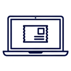 Illustration d'un ordinateur portable affichant une page Web ou une fiche d'information