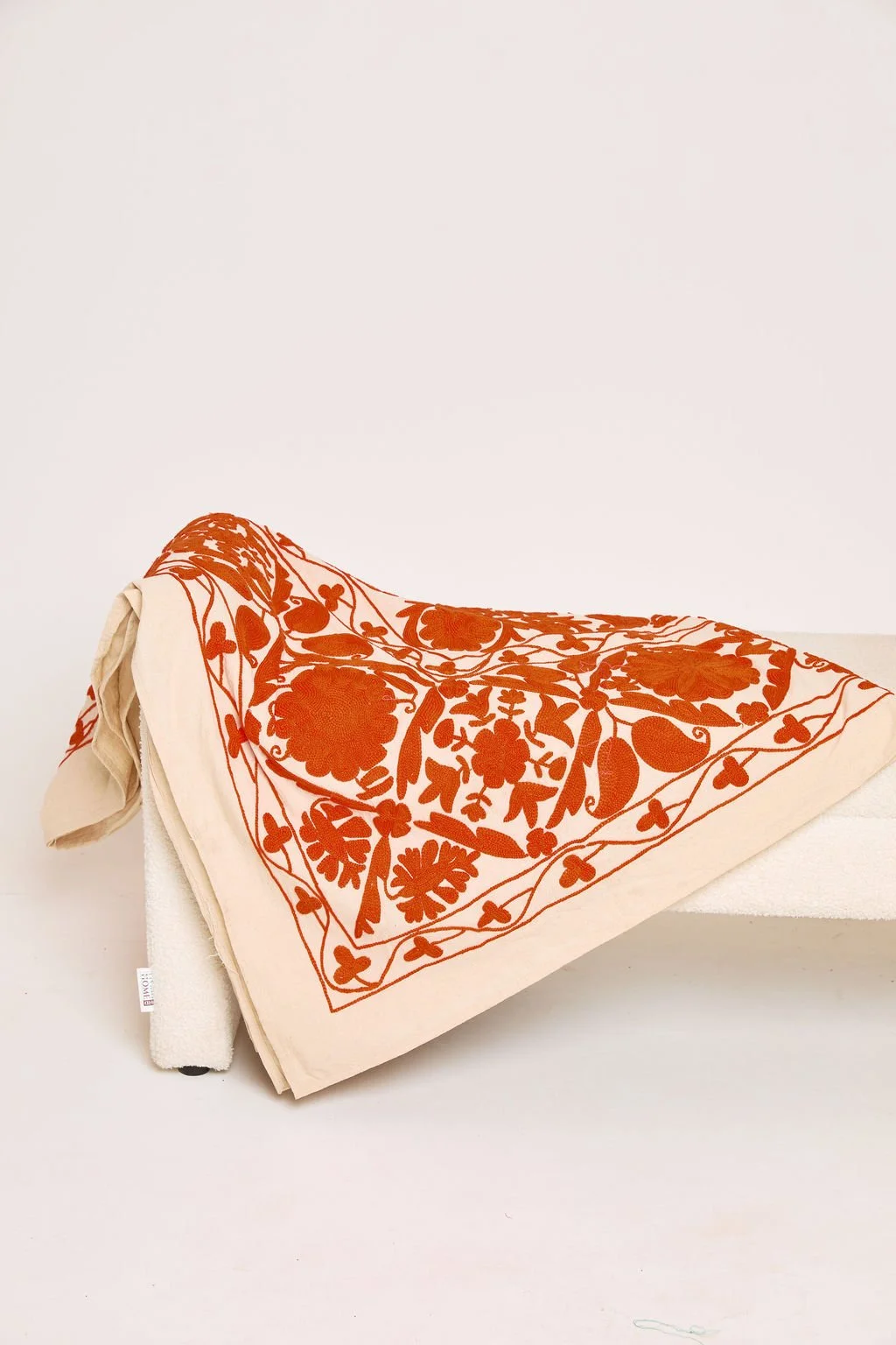 Orange Pink Suzani Bedspread