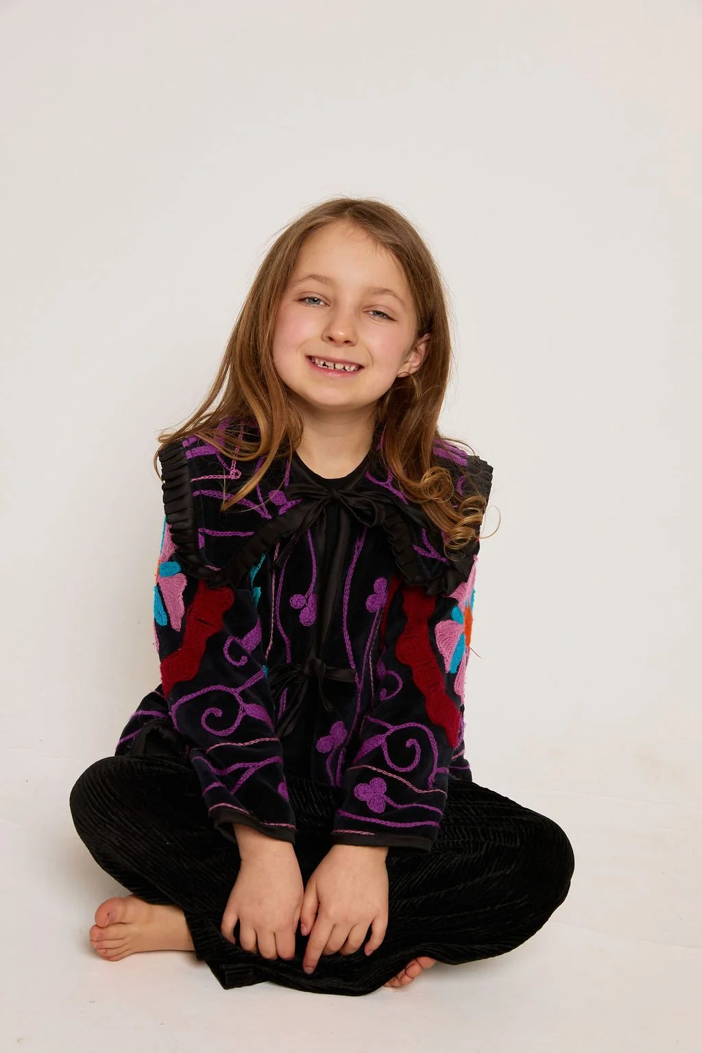 Black and Brights Frida Velvet Children's Jacket