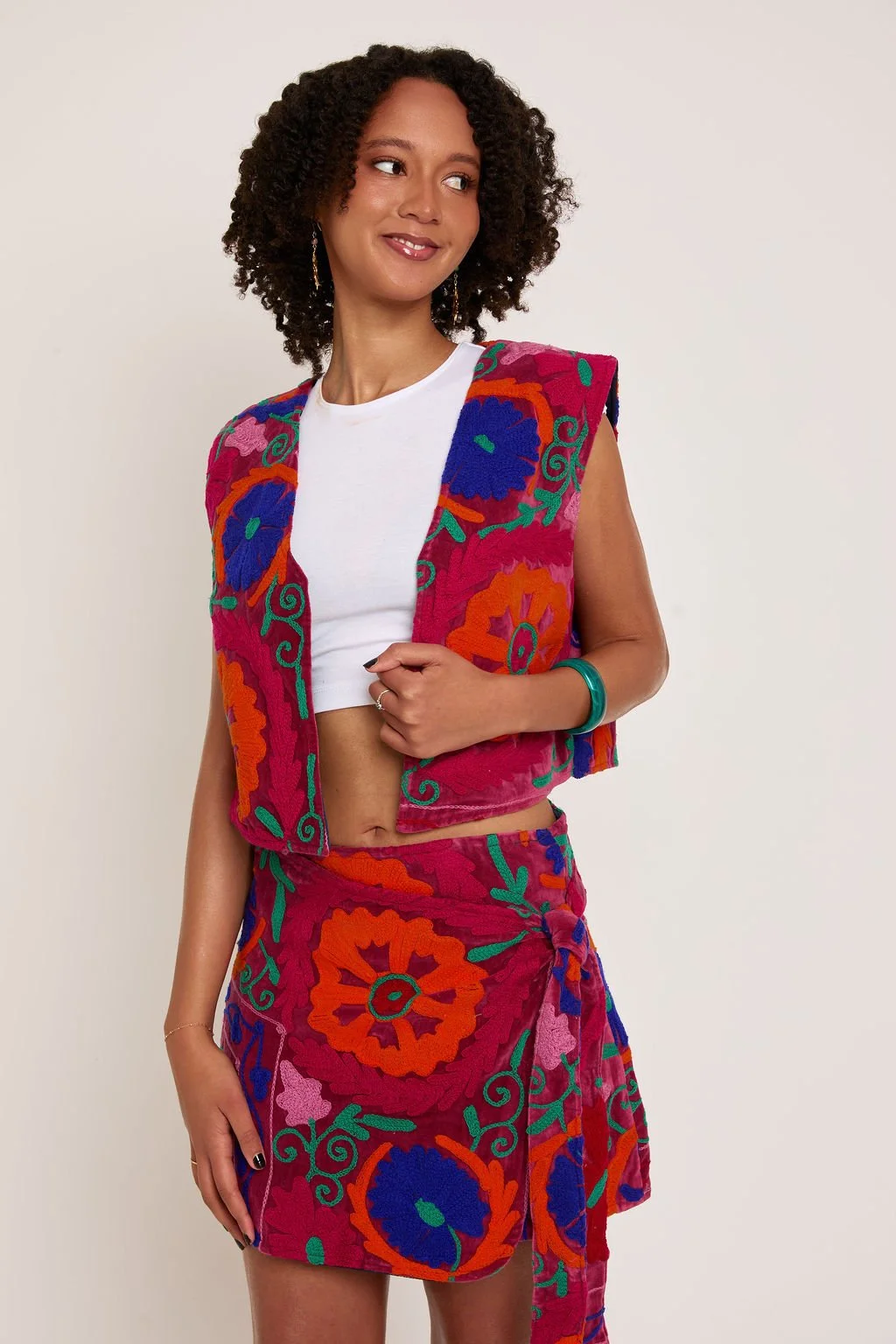 Purple and Navy Frida Waistcoat