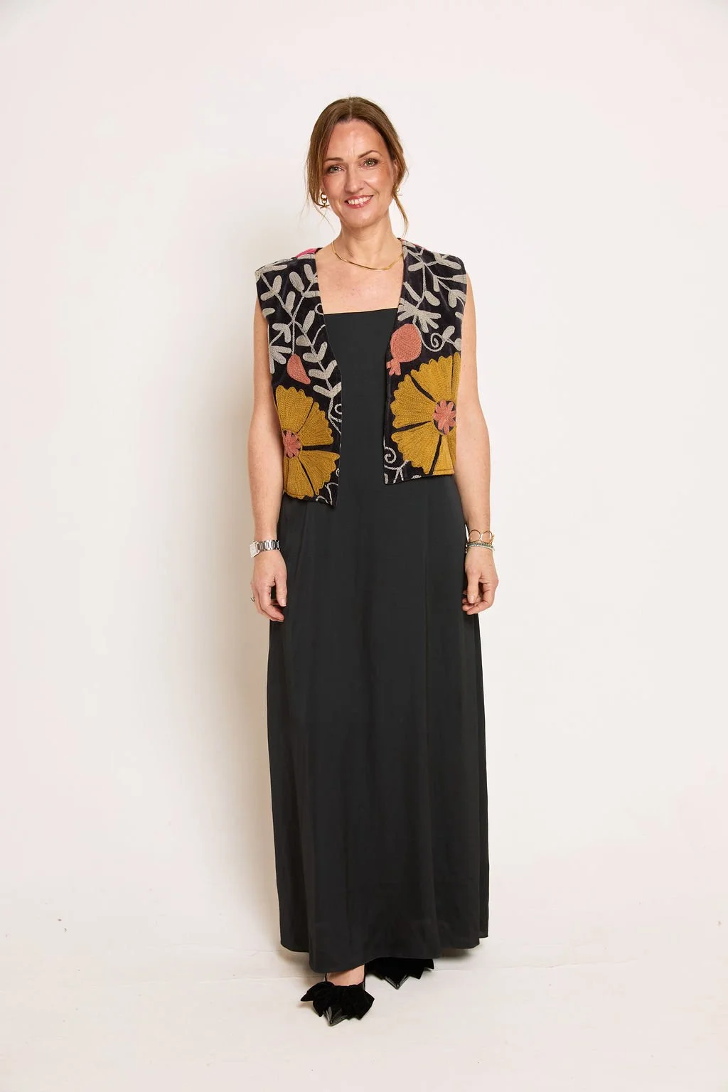 Black and Baby Pink Frida Waistcoat